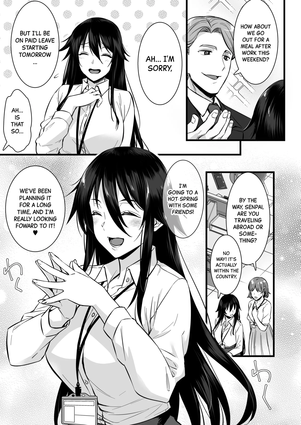 Rental Tanetsuke Oji-san 6 ~Tanetsuke Oji-san-tachi to Iku! Yari Makuri Nakadashi Rankou Onsen Ryokou~ page 4