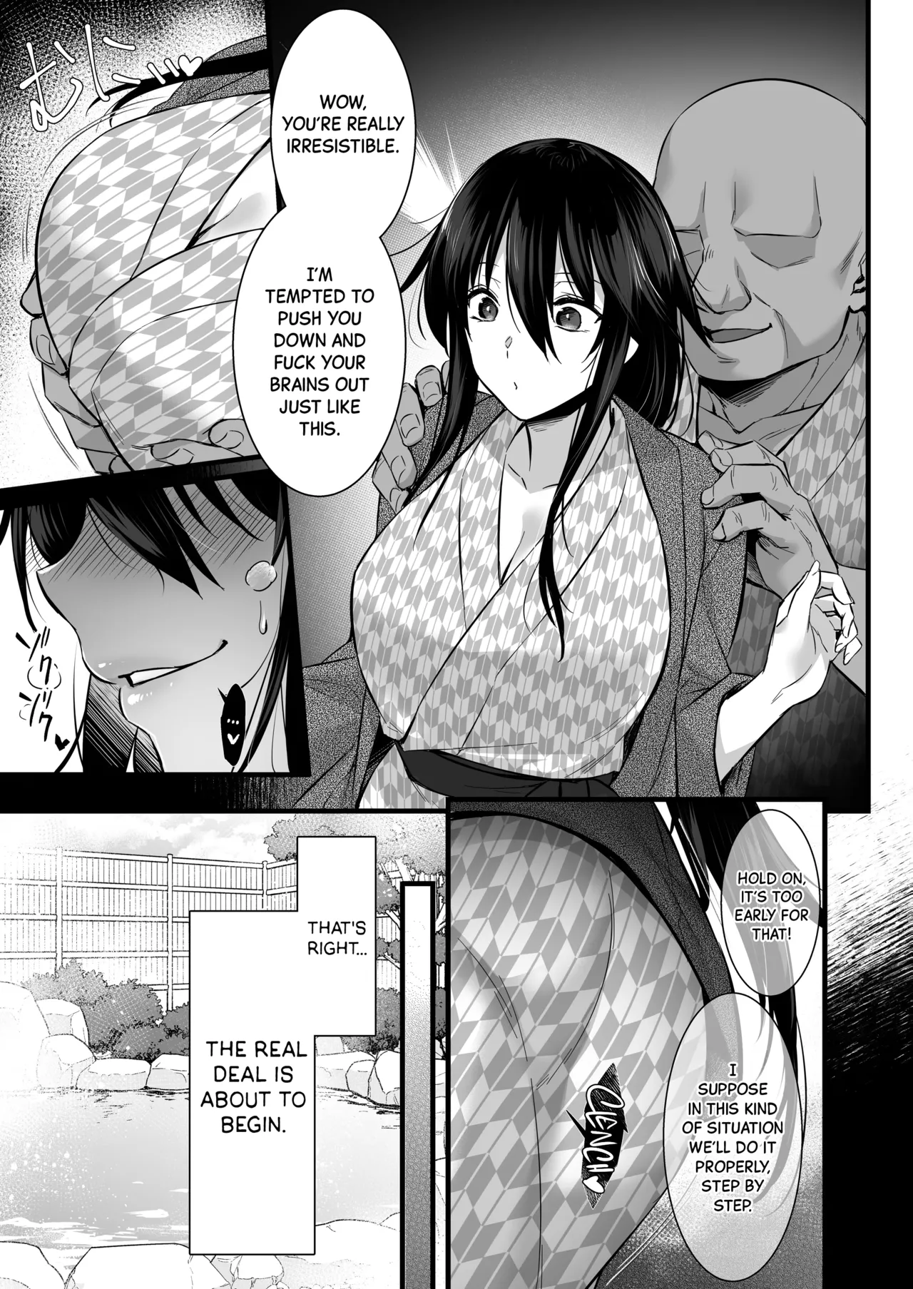 Rental Tanetsuke Oji-san 6 ~Tanetsuke Oji-san-tachi to Iku! Yari Makuri Nakadashi Rankou Onsen Ryokou~ page 8