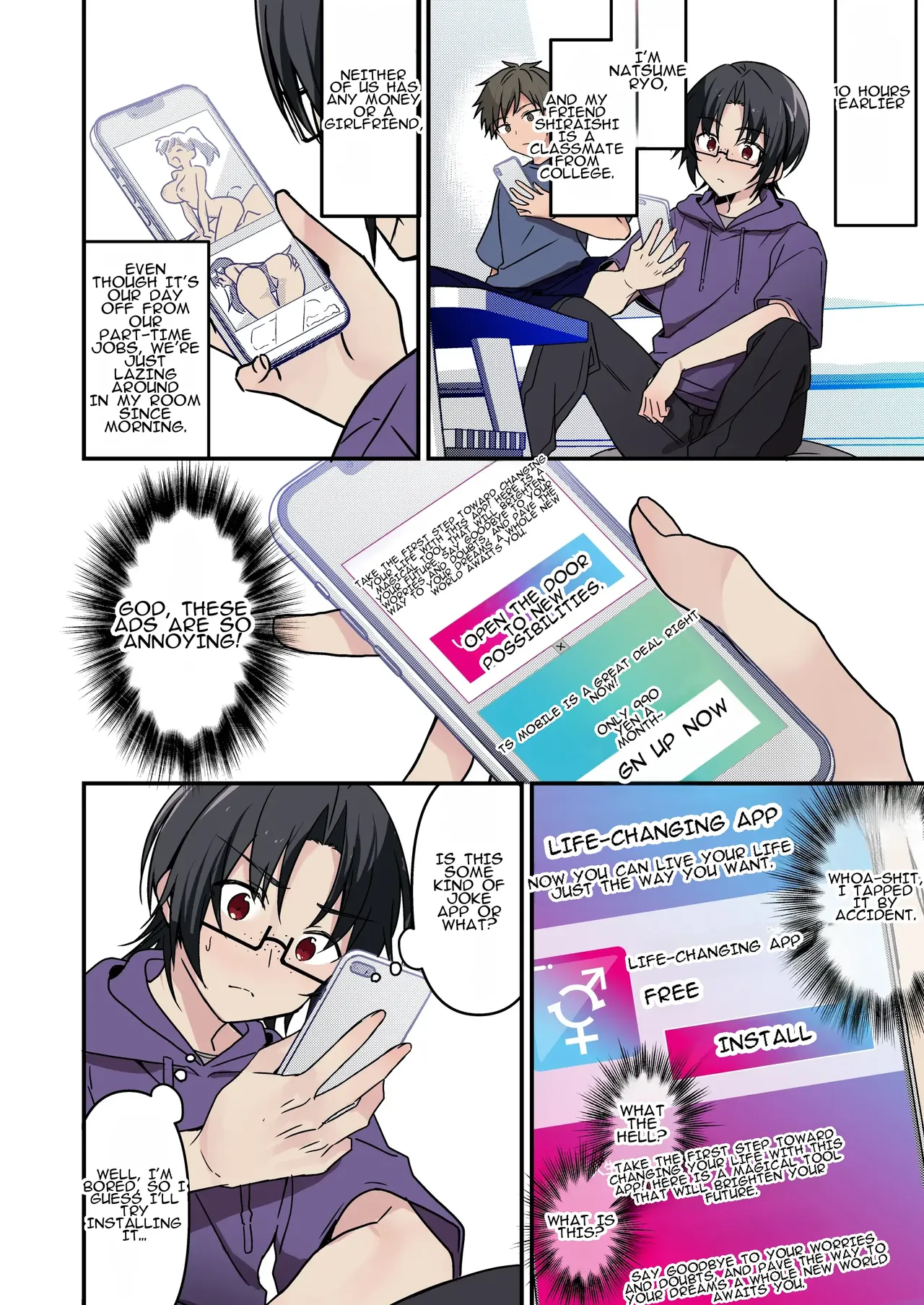 Rosy Days with a Life-Altering App? ~Accidentally Turning Myself (♂) into a Super Lewd Beauty (♀)~ page 4