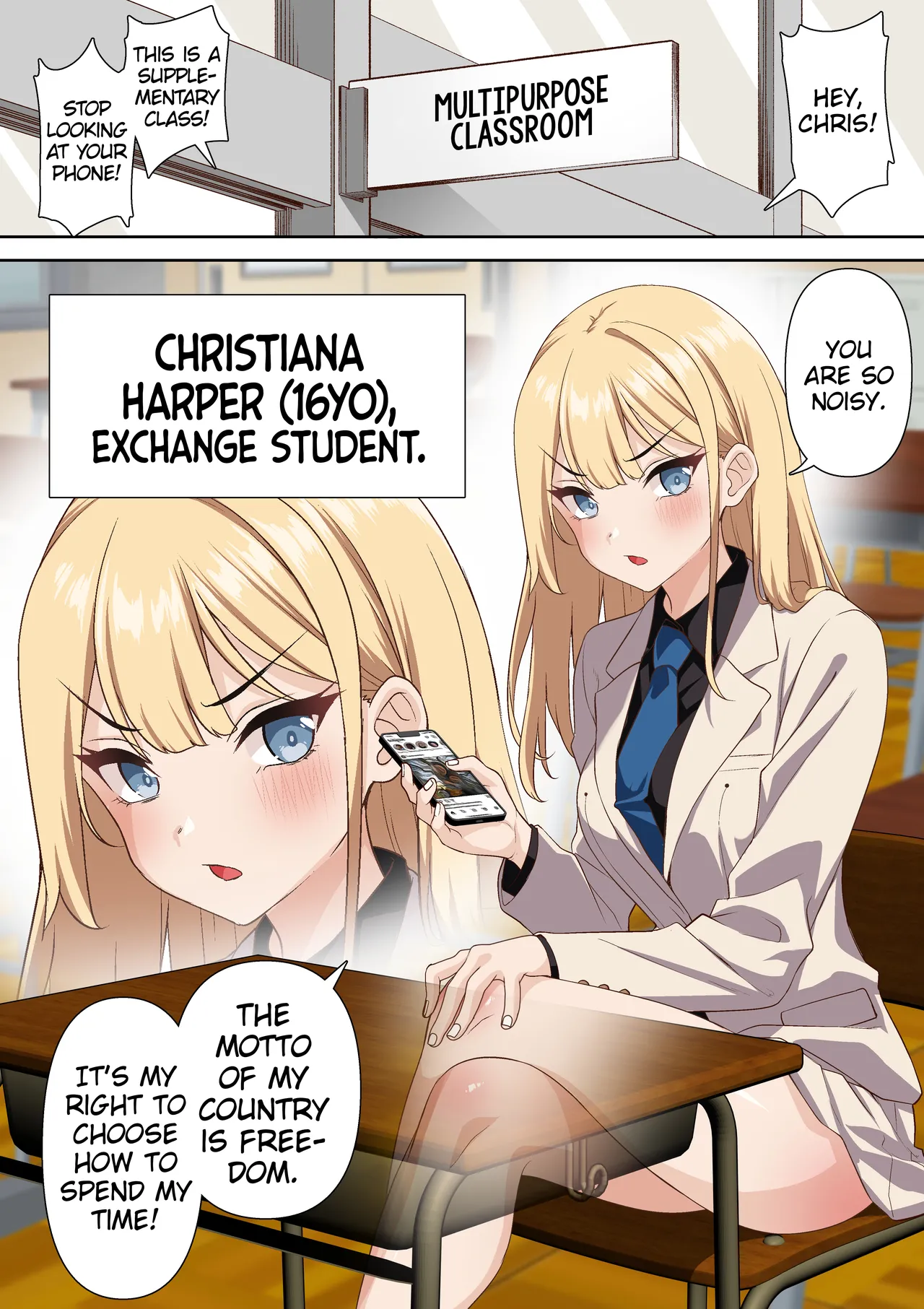 Ryuugakusei Chris no Saimin Dosukebe Ibunka Kouryuu page 2