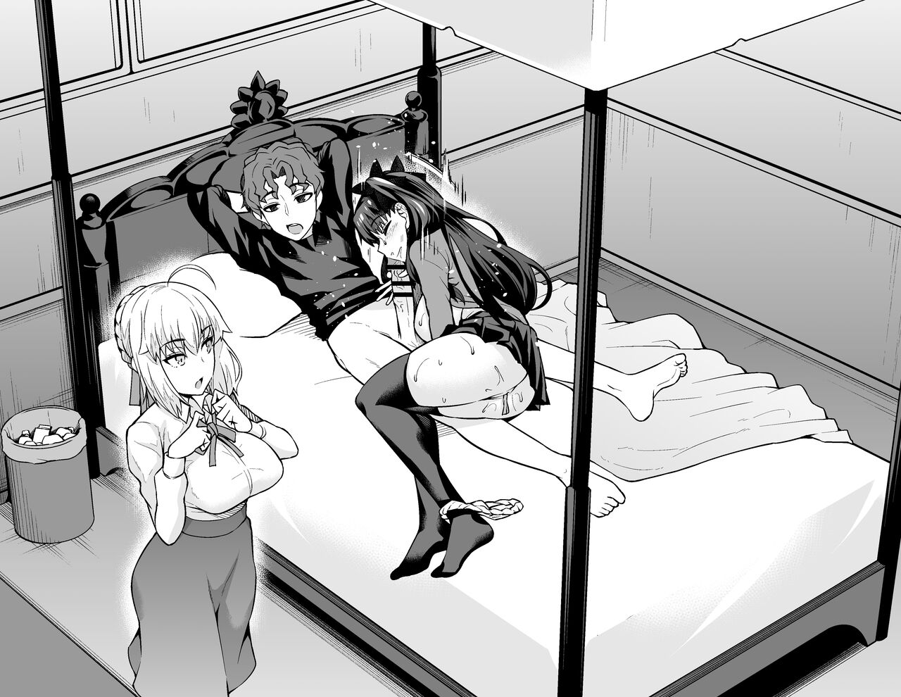 Saber & Rin, Shinji to Uwaki Sex Suru page 18