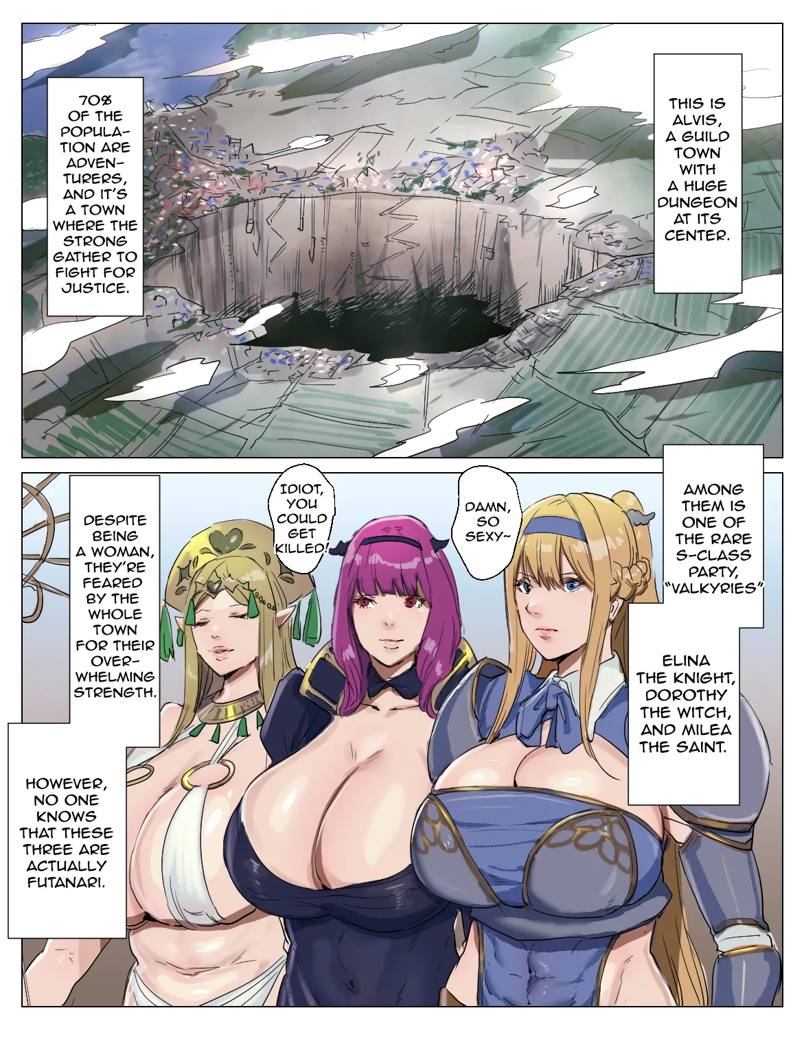 Saikyou Futanari Party ga Ero Dungeon ni Buzama Haiboku Suru Hanashi page 3