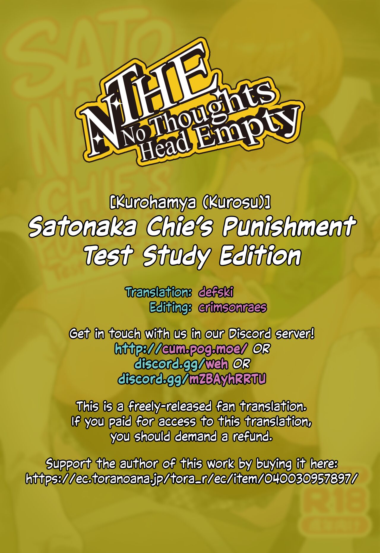 Satonaka Chie's Punishment - Test Study Edition page 29
