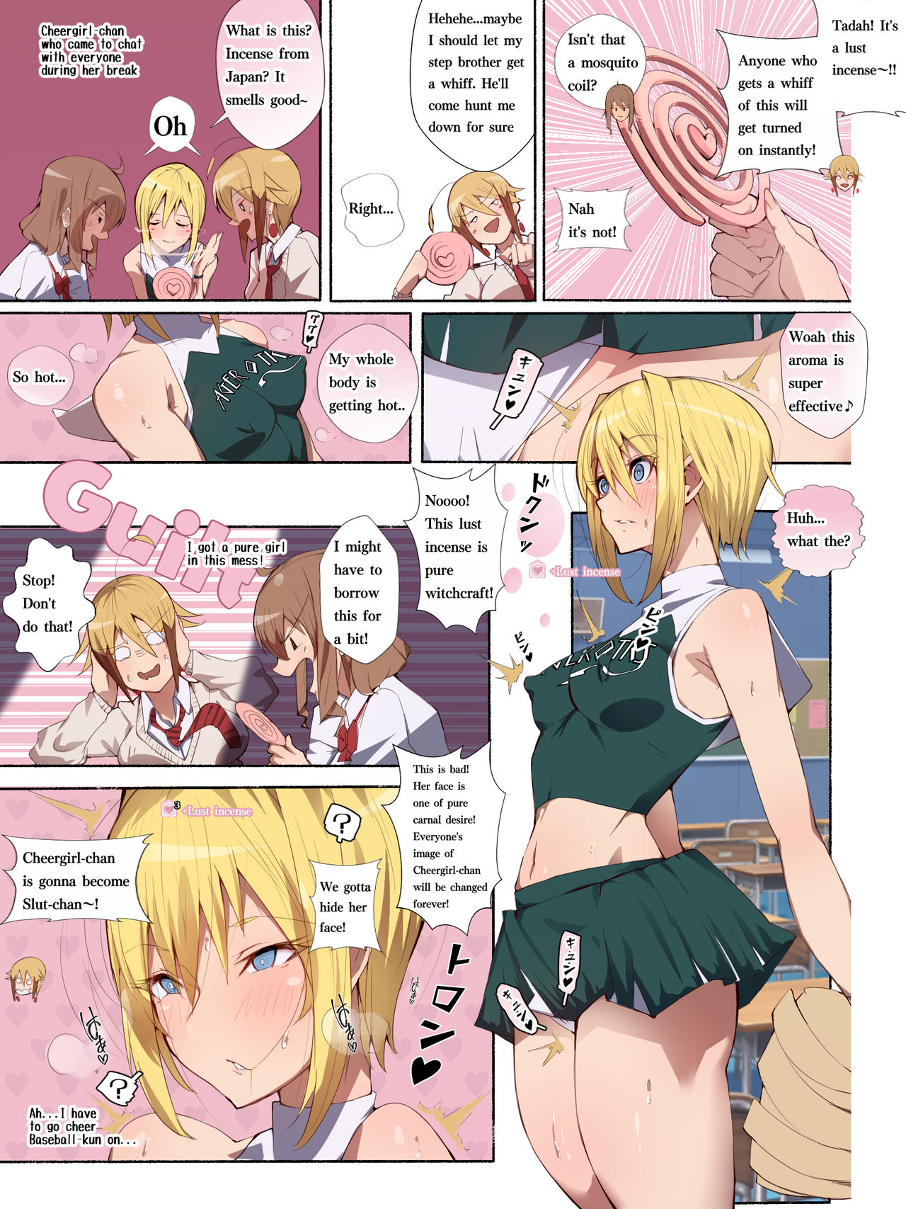 Seifuku Bishoujo 2gakki Ee!? Oshiri ni Koishiteru? Cheer Girl-chan to Dosukebe na Onnanoko-tachi dattee? page 10