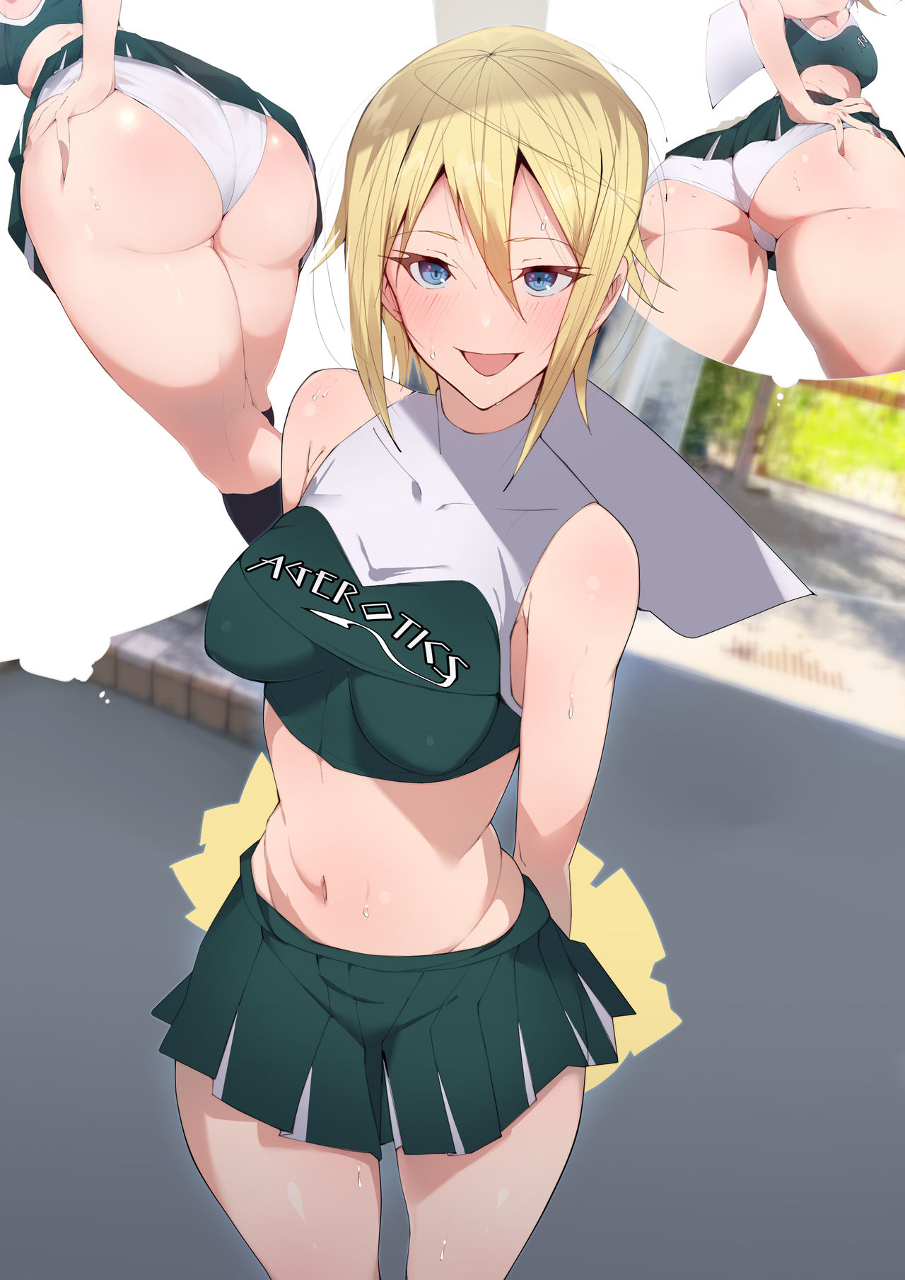Seifuku Bishoujo 2gakki Ee!? Oshiri ni Koishiteru? Cheer Girl-chan to Dosukebe na Onnanoko-tachi dattee? page 2