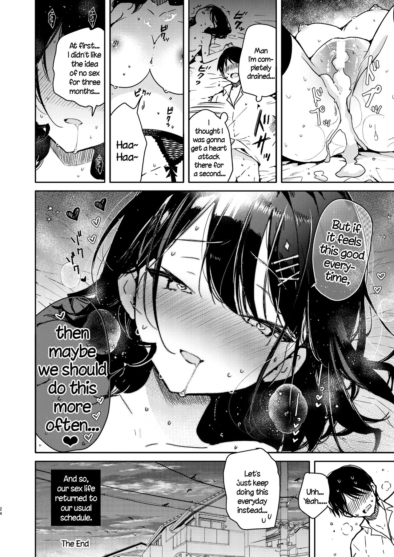 Seiyoku Tsuyome na Kanojo to Kinyoku Kaikin Renzoku Shasei Ecchi page 24
