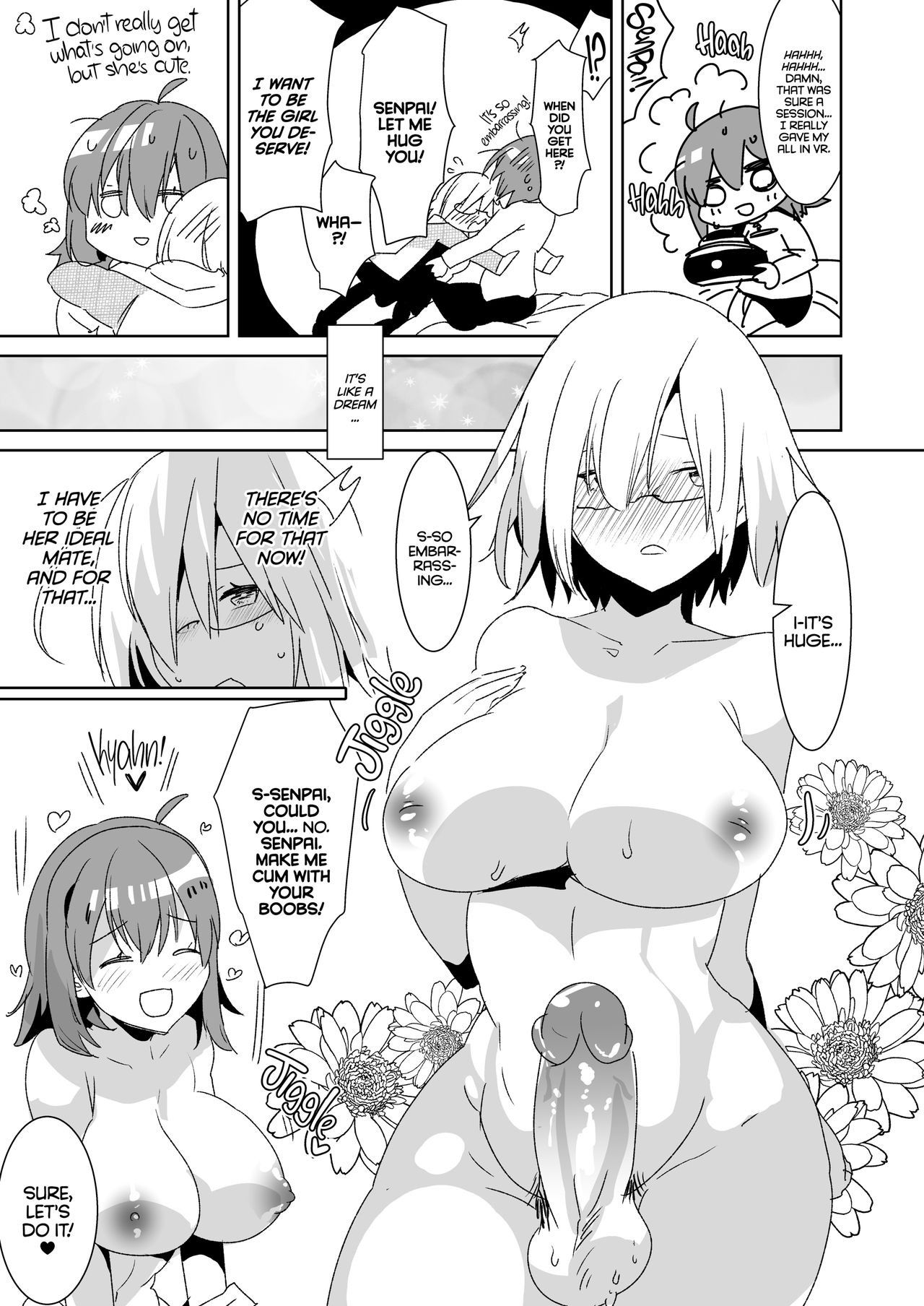 Senpai, VR yori Motto Kimochi Ii Futanari Nama Ecchi Shimasen ka? page 10