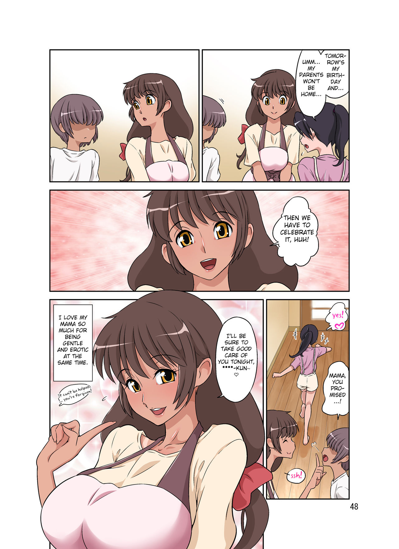 Sewayaki Mama, Musuko ni Hamerareru. page 48