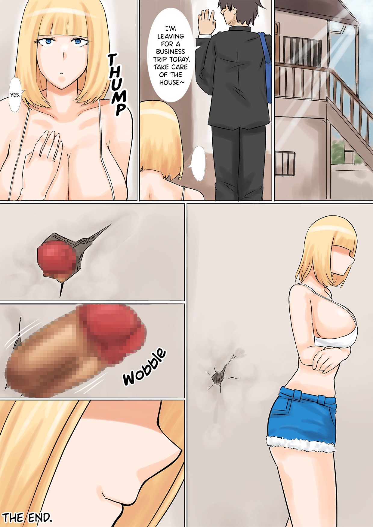 Sex With a Married Gyaru Through a Hole in The Wall. page 34