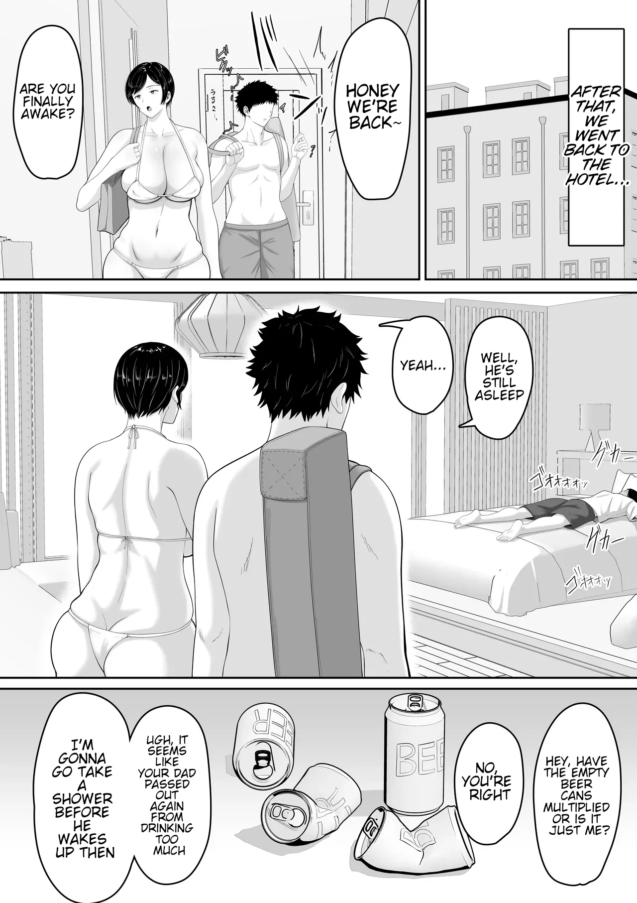 Sexless no Kyonyuu Haha ni Nori de Kisaseta Mizugi ga Erosugita node Chichi no Kawari ni Chinpo Iretara Mainichi Nori de Nakadashi Sasetekureru You ni Natta Hanashi page 18
