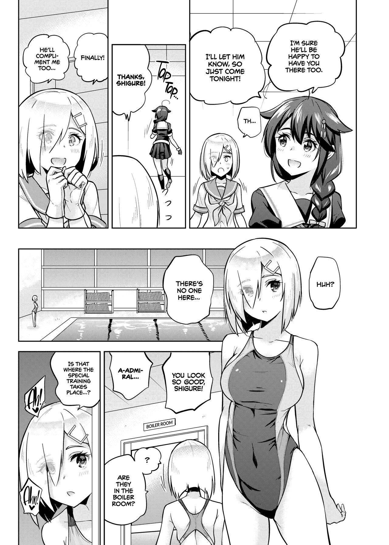 Shigure and Hamakaze in Racing Swimsuits page 4