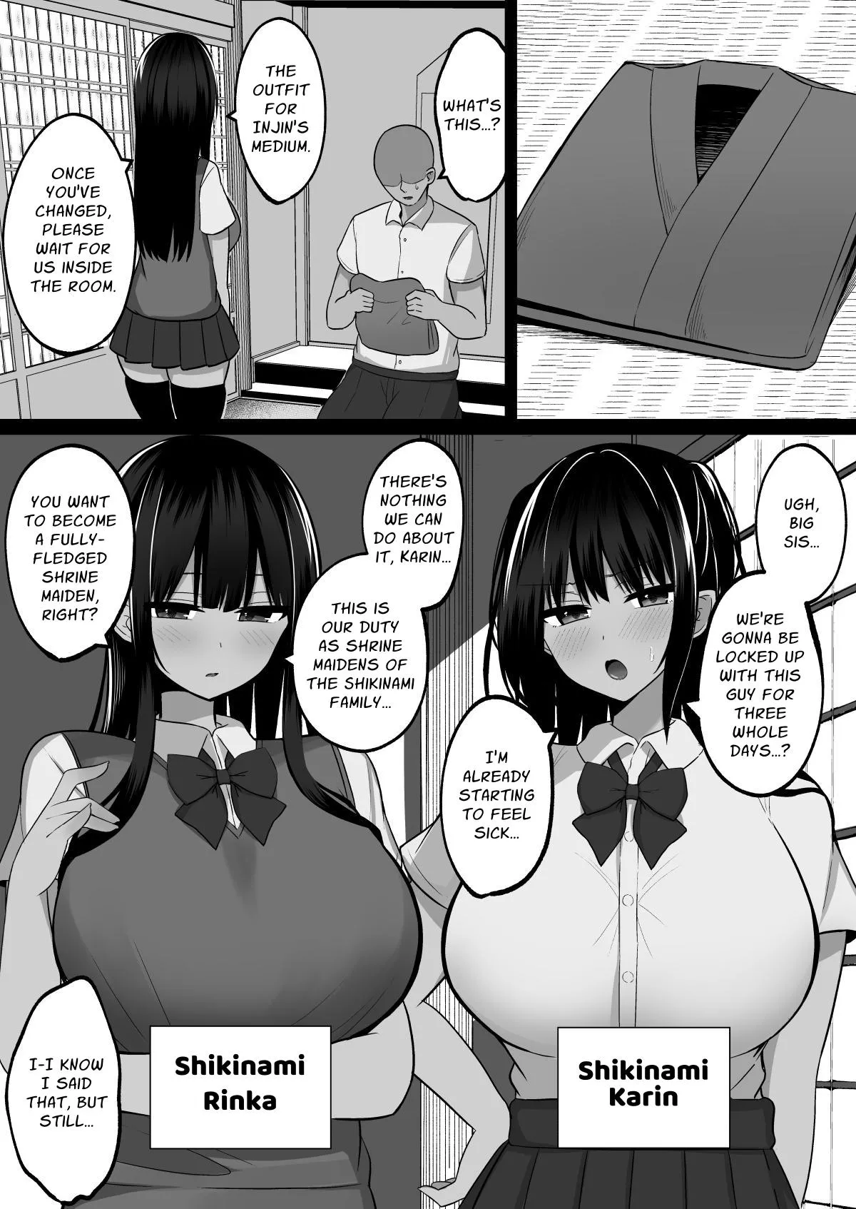 Shrine Maidens of Injin: Mating Ritual With 2 Busty Miko Sisters, Locked in the Lust God's Shrine! page 3