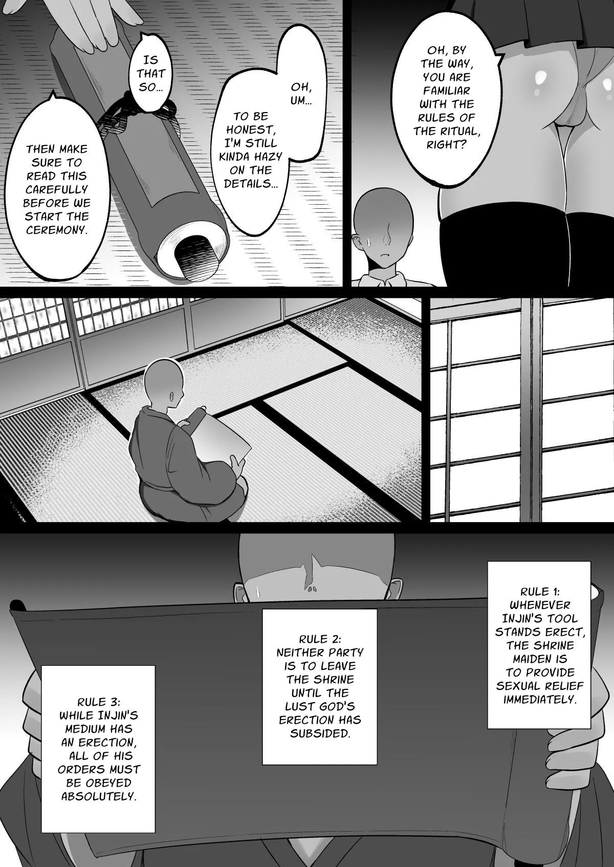 Shrine Maidens of Injin: Mating Ritual With 2 Busty Miko Sisters, Locked in the Lust God's Shrine! page 5