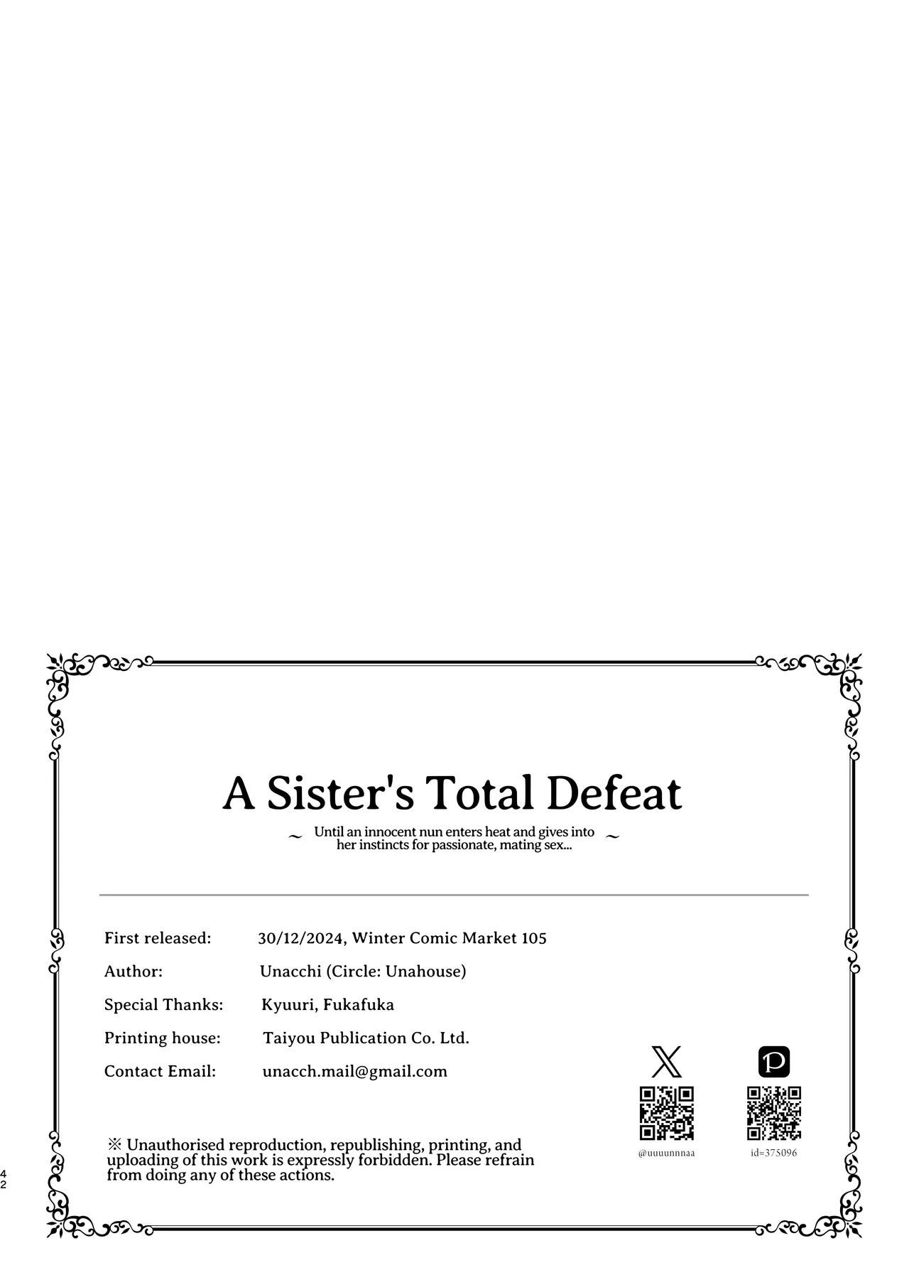 Sister Kanzen Haiboku. ~Muchi na Sister ga honnou de Hatsujo Koubi Surumade~|A Sister's Absolute Defeat Until an Innocent Nun Enters Heat and Indulges in Passionate Mating Sex page 42
