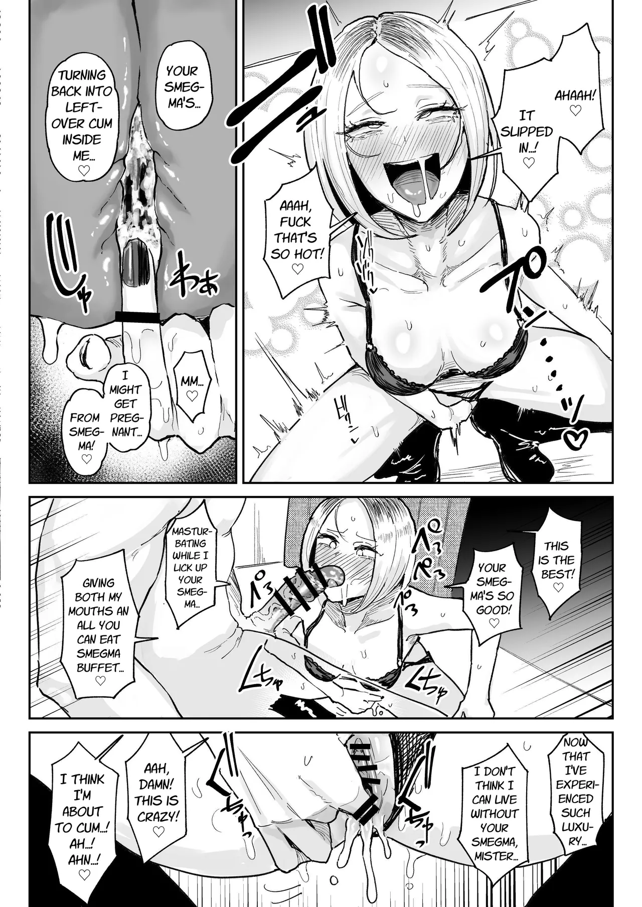 Smegma Loving Dick Sniffin' Gal's Raw Fuck & Sloppy Kissing Semen Burps page 17
