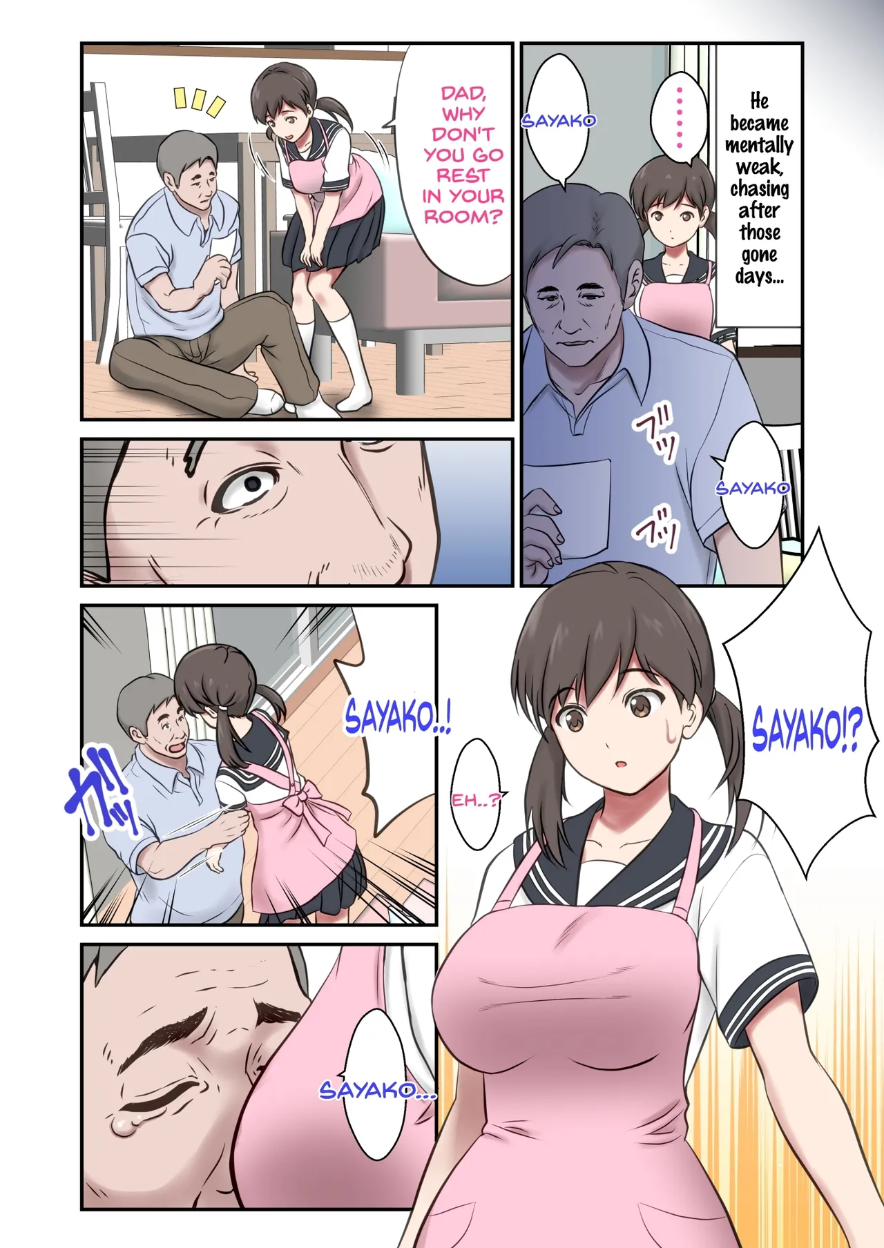 Substitute Wife - Daughter embraced by father in place of absent mother page 4