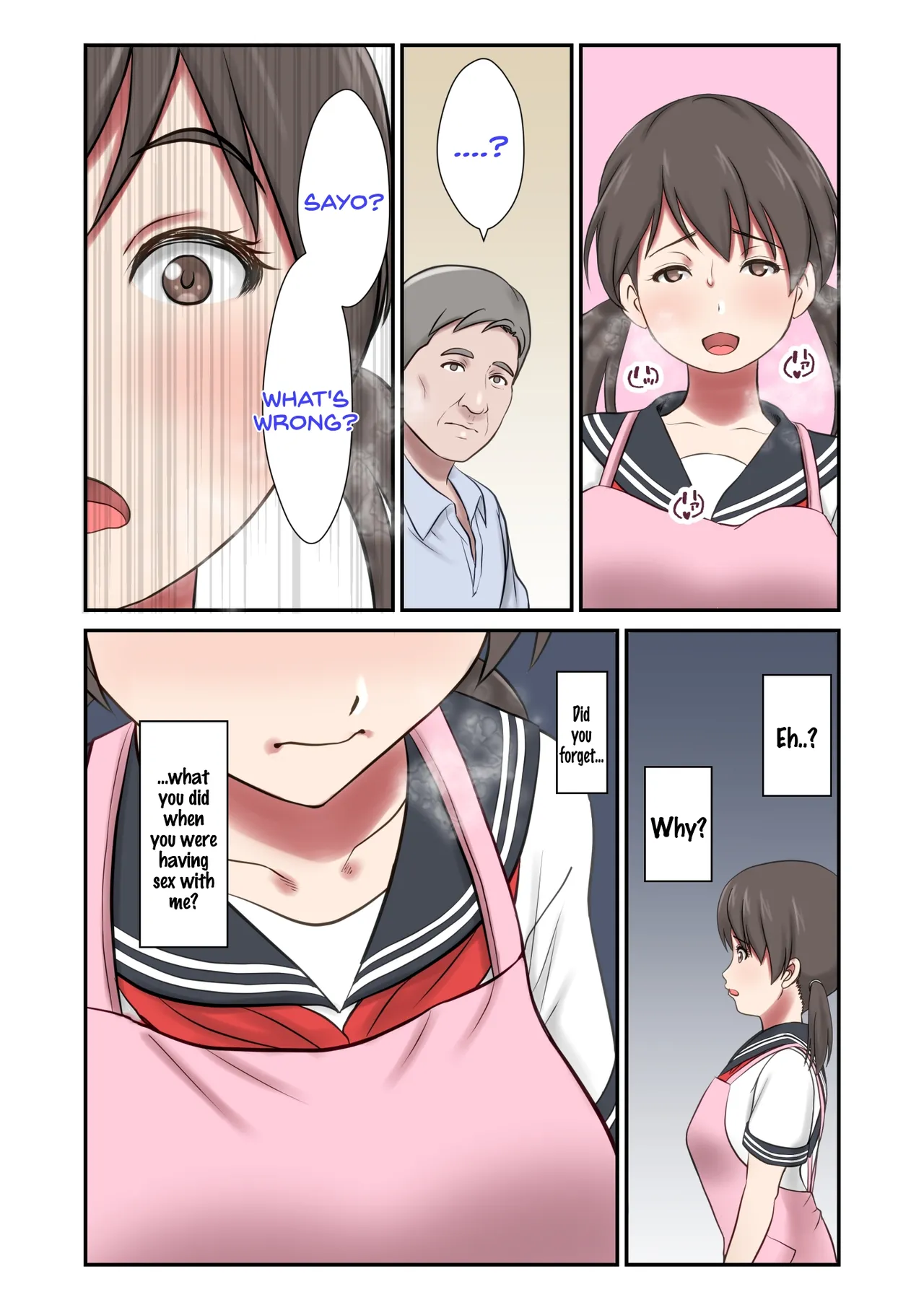 Substitute Wife - Daughter embraced by father in place of absent mother page 55