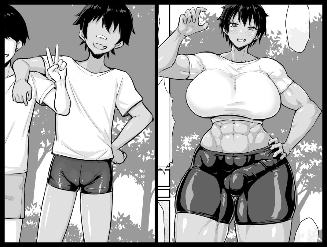 Sunen-buri ni Atta Shin'yuu ga Choushin Futanari Kasshoku Kin'niku Musume ni Natte ita page 1