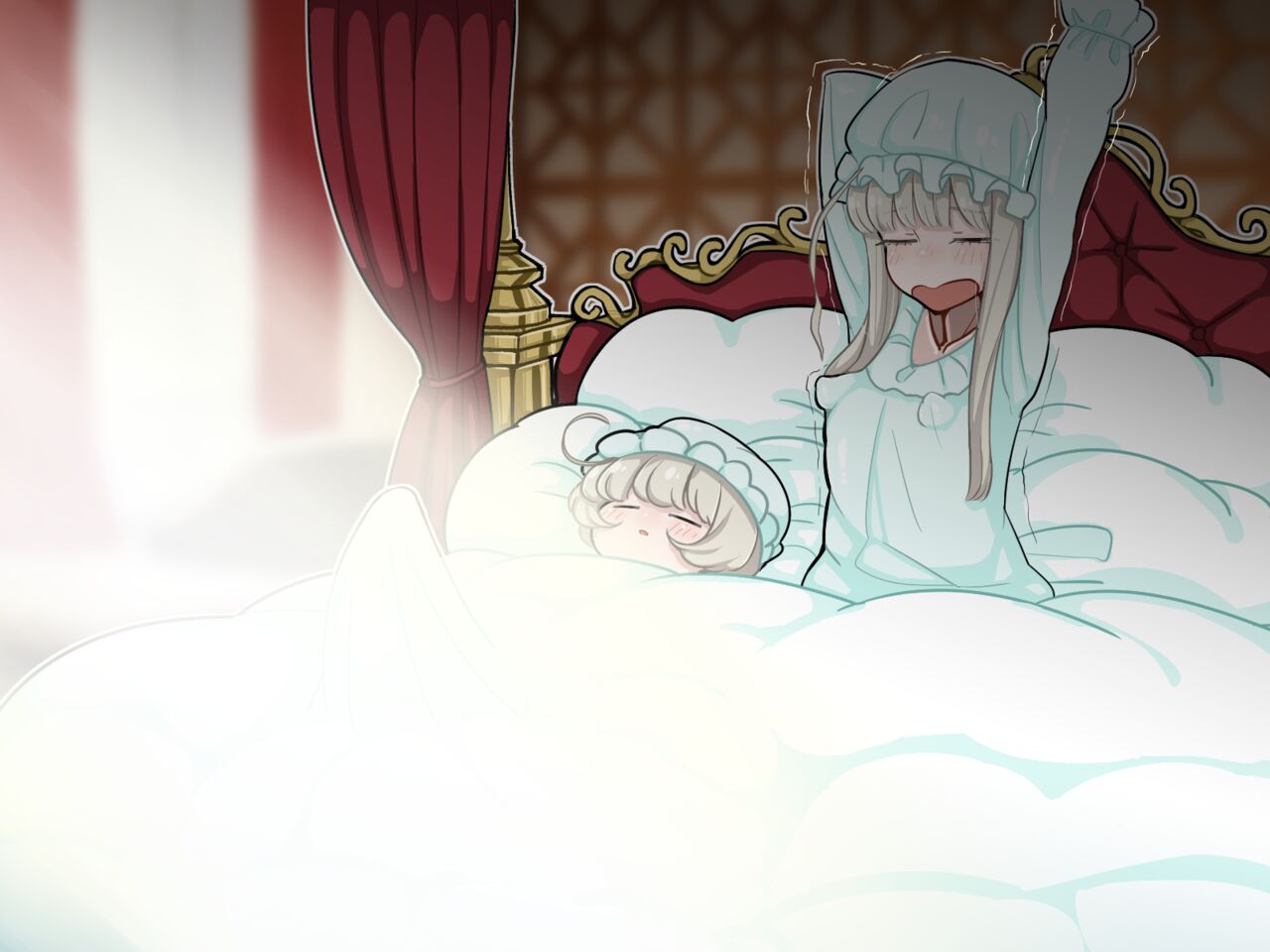 竿姉妹～チンポの生えた双子姉妹が朝っぱらから勃起しまくり射精しまくり～ page 122