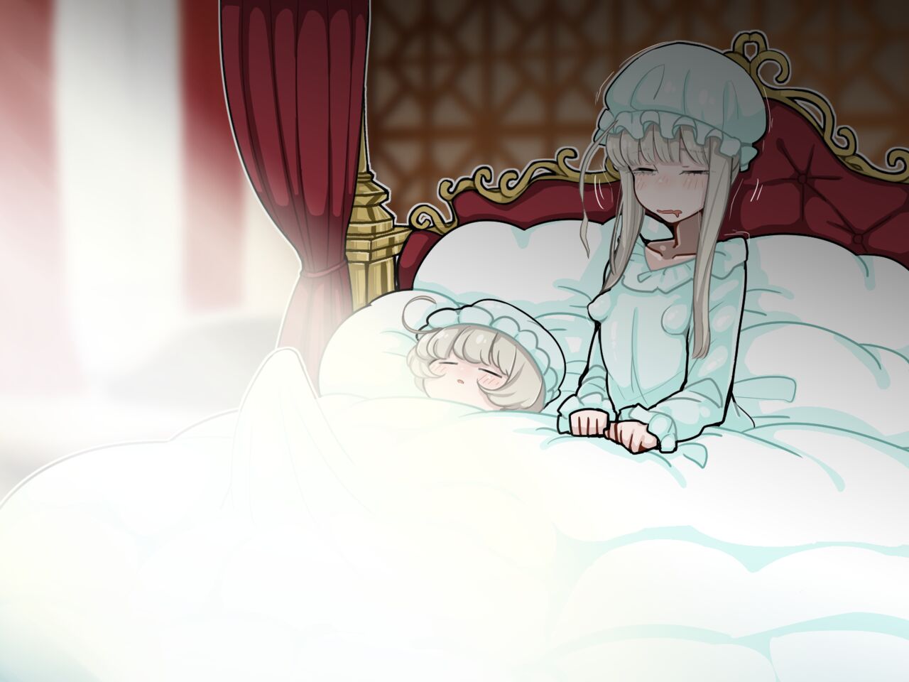 竿姉妹～チンポの生えた双子姉妹が朝っぱらから勃起しまくり射精しまくり～ page 123