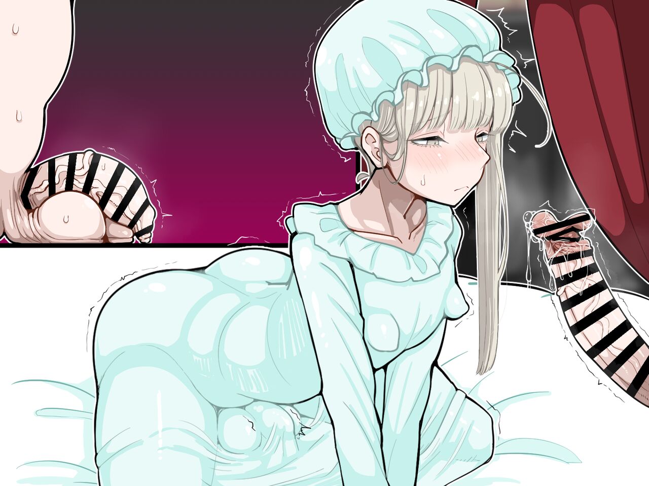 竿姉妹～チンポの生えた双子姉妹が朝っぱらから勃起しまくり射精しまくり～ page 147
