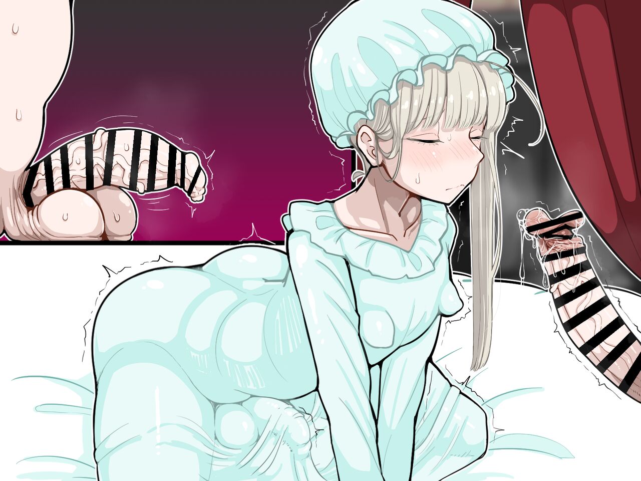 竿姉妹～チンポの生えた双子姉妹が朝っぱらから勃起しまくり射精しまくり～ page 148