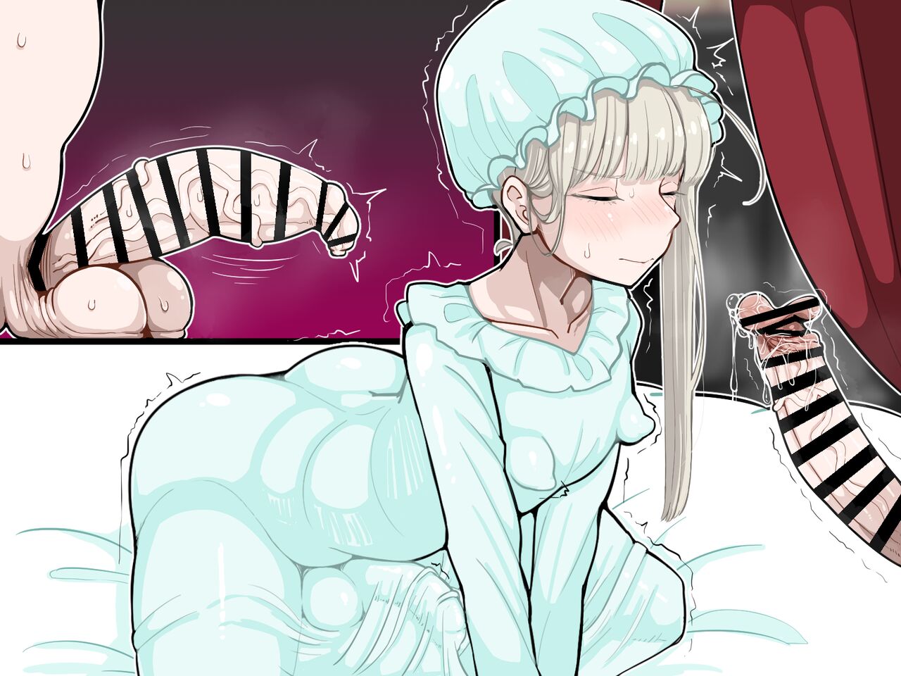 竿姉妹～チンポの生えた双子姉妹が朝っぱらから勃起しまくり射精しまくり～ page 149