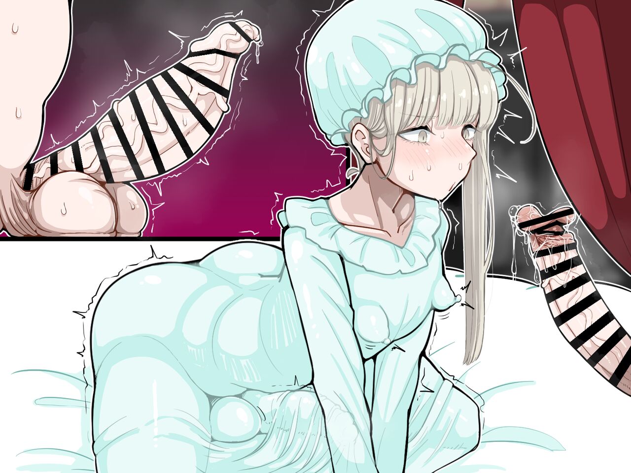 竿姉妹～チンポの生えた双子姉妹が朝っぱらから勃起しまくり射精しまくり～ page 151