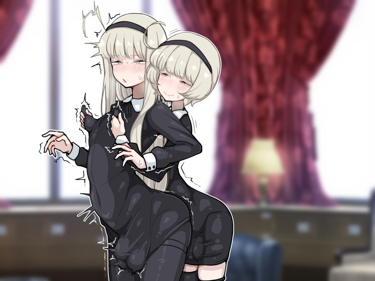 竿姉妹～チンポの生えた双子姉妹が朝っぱらから勃起しまくり射精しまくり～ page 178
