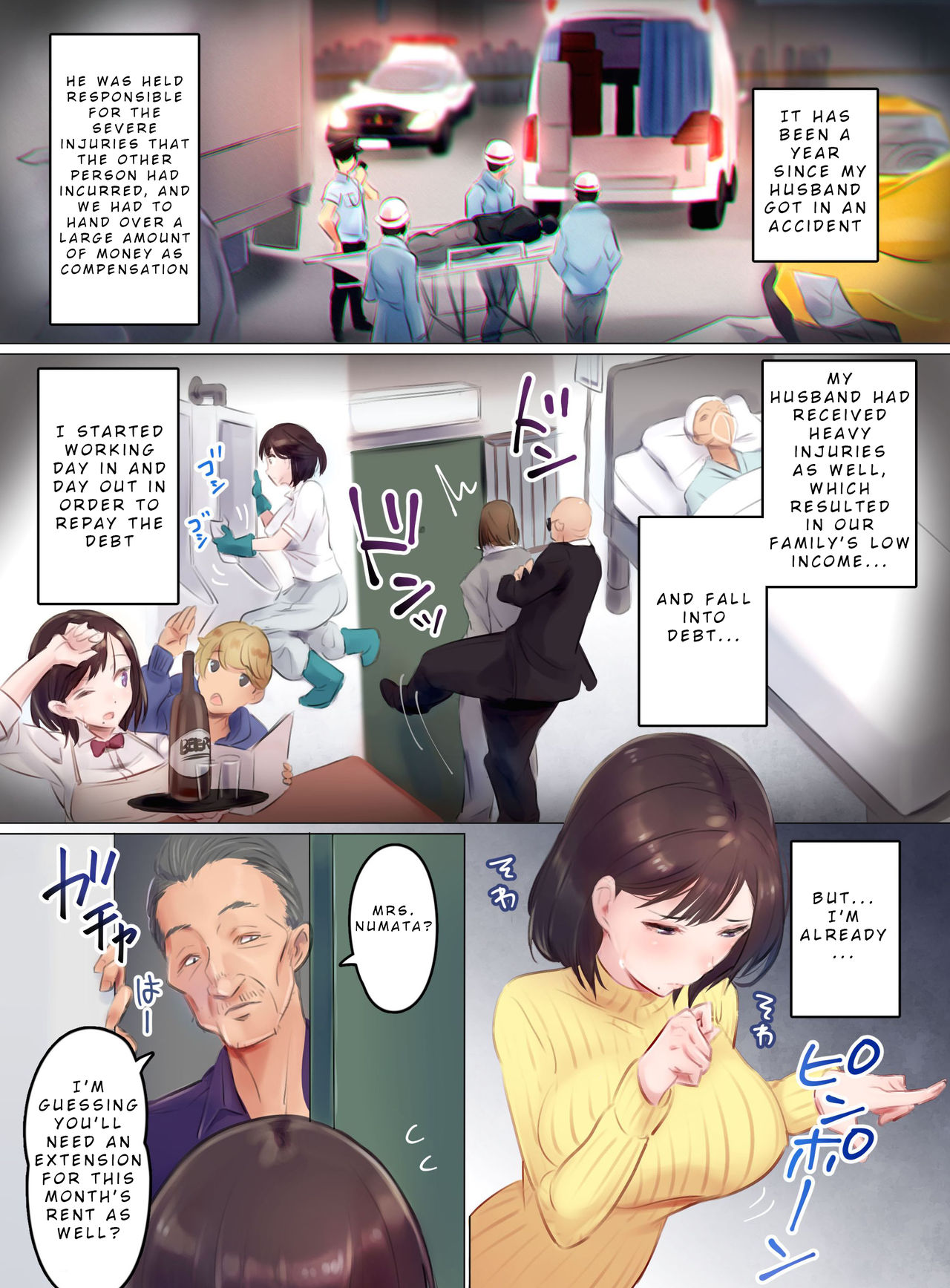 Tainou Yachin wa Karada Barai de ~Kichiku Ooya ni Netorareru Bijin Oyako~ page 4