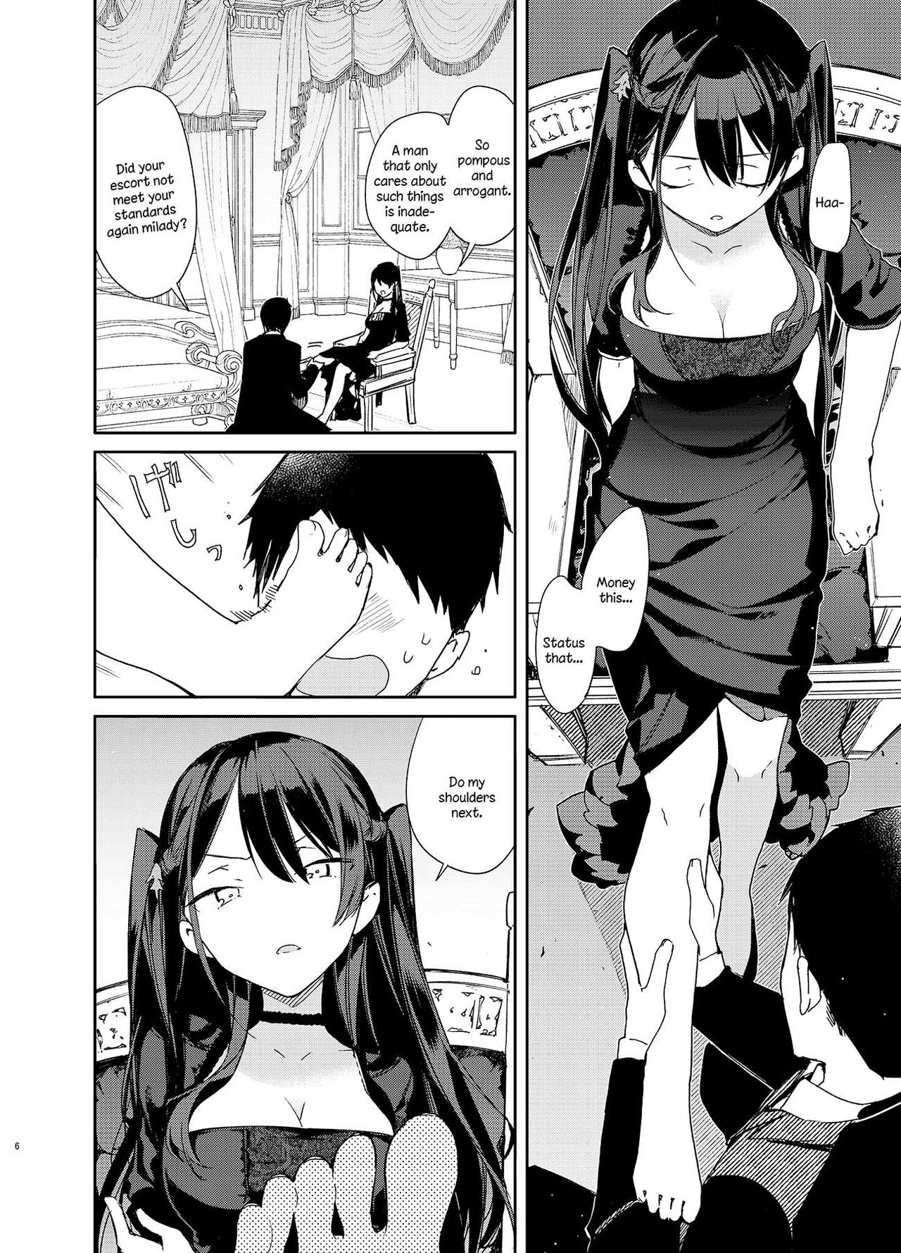 Takabisha Kyonyuu Ojou-sama to Himitsu no Ecchi page 6