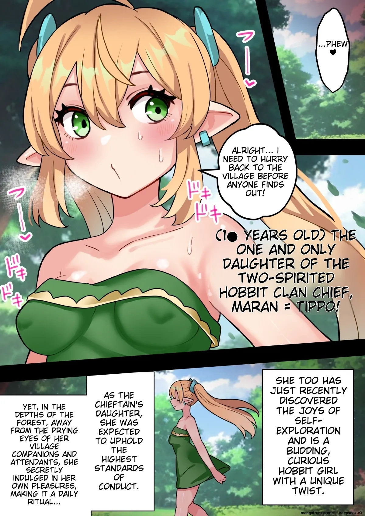 Tanshou Houkei Futanari Hobbit Shoujo ga Mahou no Yubiwa de Kyokon Seiyoku Monster ni naru Hanashi 1-3 page 6