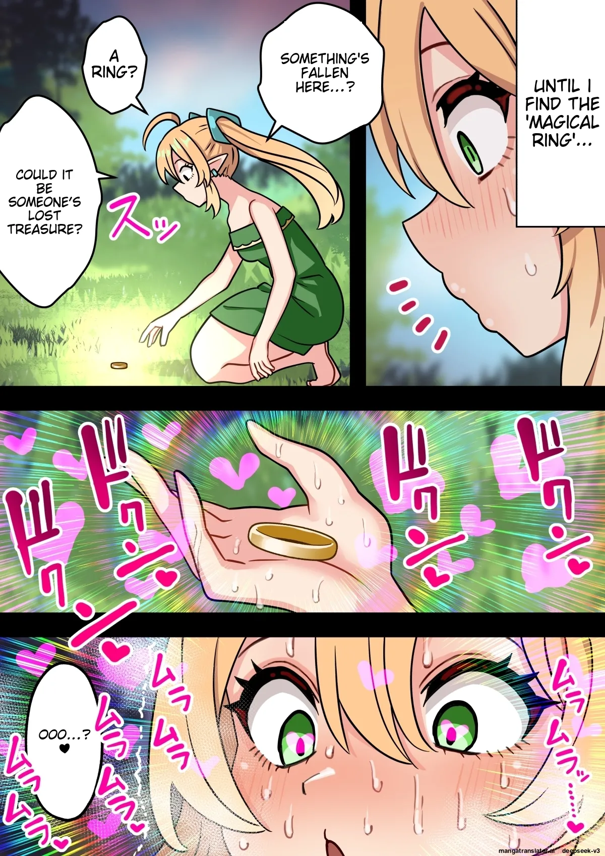 Tanshou Houkei Futanari Hobbit Shoujo ga Mahou no Yubiwa de Kyokon Seiyoku Monster ni naru Hanashi 1-3 page 7