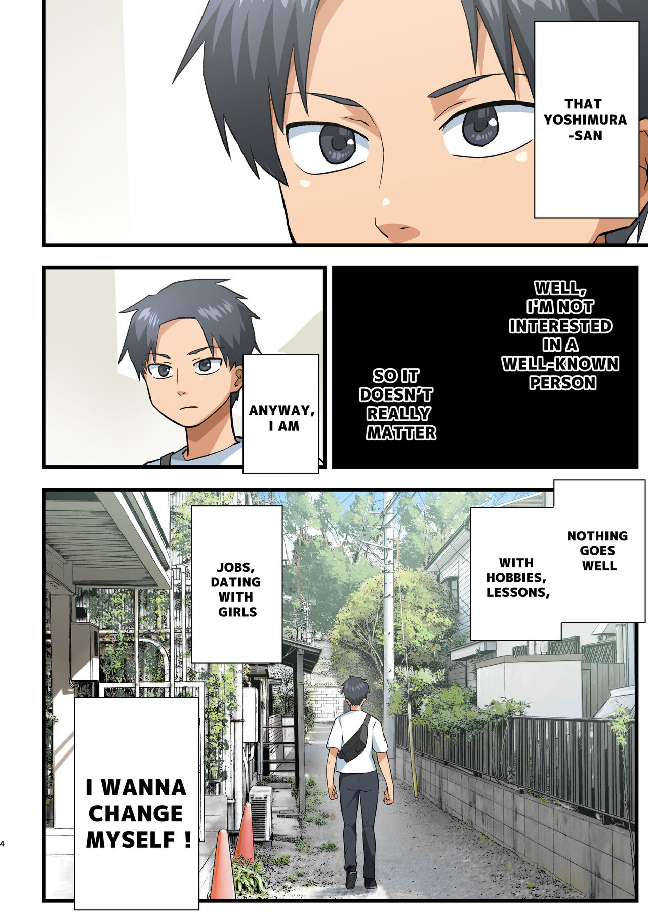 Tatakae! Yoshimura-san! 1 ~Otoko wa Full Bokki Oazuke NTR~ - FIGHT! YOSHIMURA-SAN! 1 - man with full erection on hold page 3