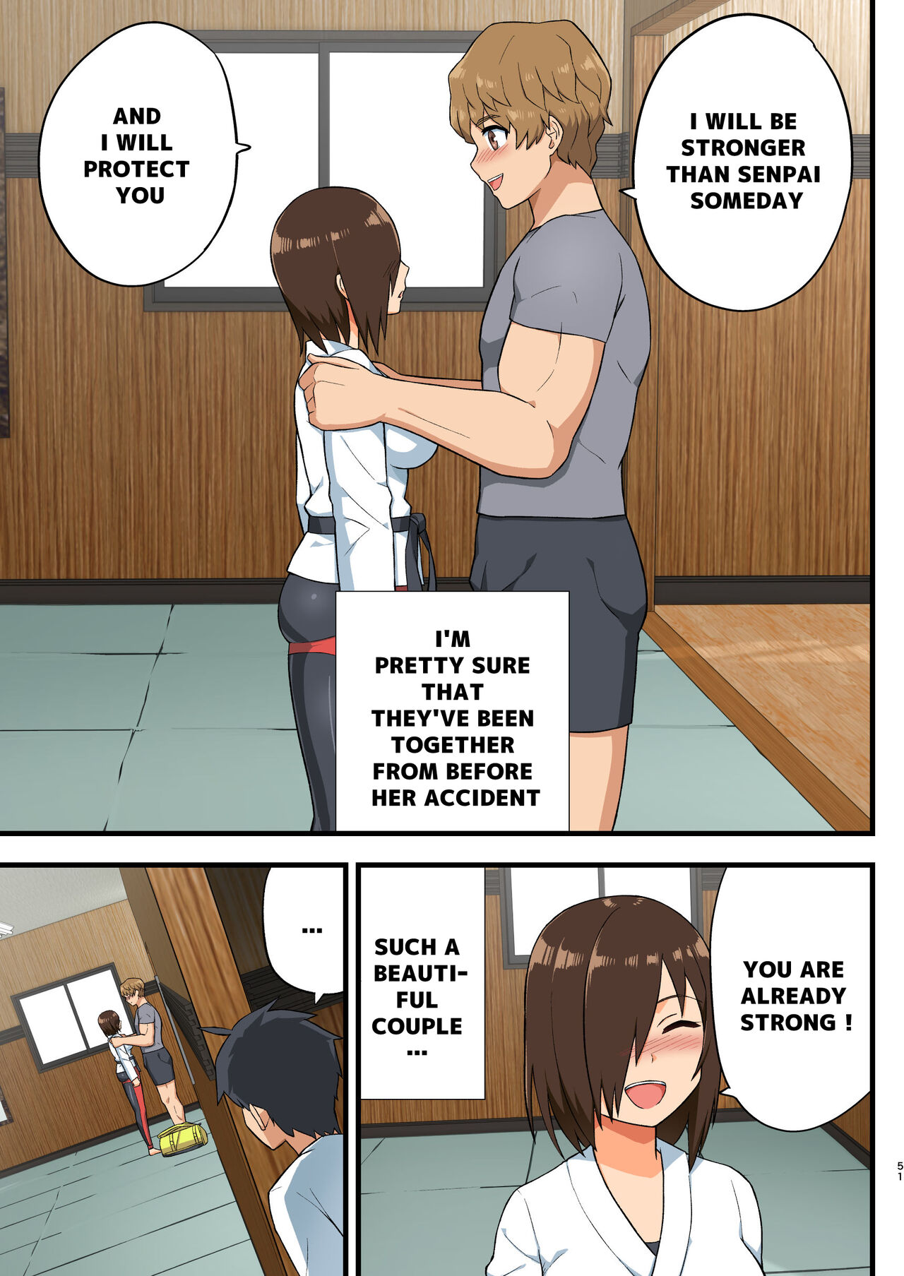 Tatakae! Yoshimura-san! 1 ~Otoko wa Full Bokki Oazuke NTR~ - FIGHT! YOSHIMURA-SAN! 1 - man with full erection on hold page 50