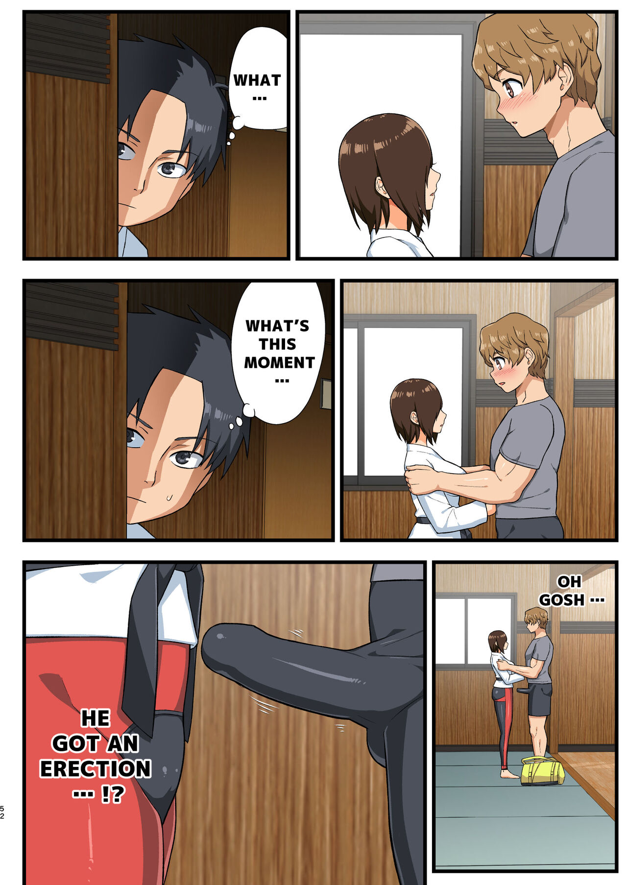 Tatakae! Yoshimura-san! 1 ~Otoko wa Full Bokki Oazuke NTR~ - FIGHT! YOSHIMURA-SAN! 1 - man with full erection on hold page 51