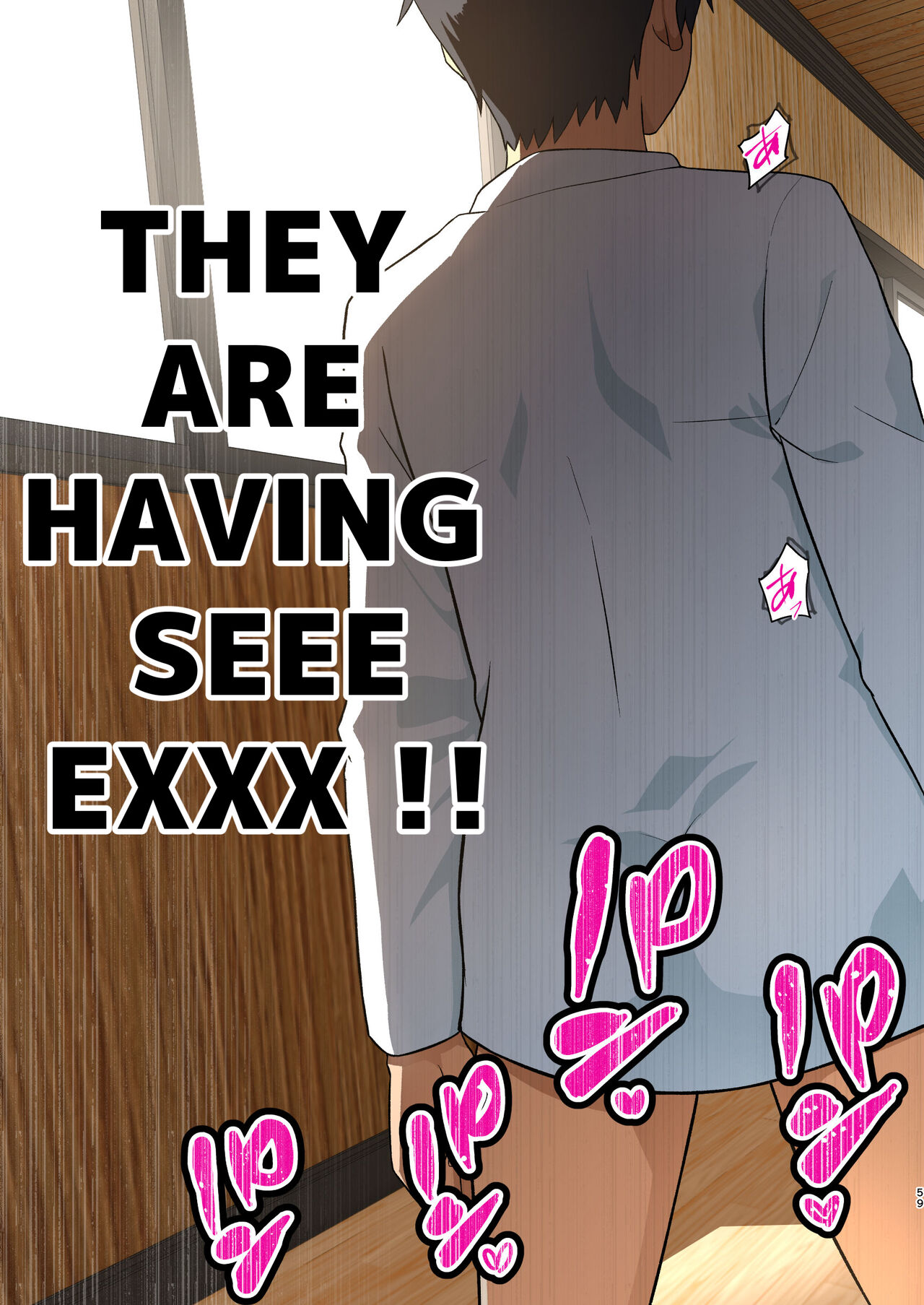 Tatakae! Yoshimura-san! 1 ~Otoko wa Full Bokki Oazuke NTR~ - FIGHT! YOSHIMURA-SAN! 1 - man with full erection on hold page 58