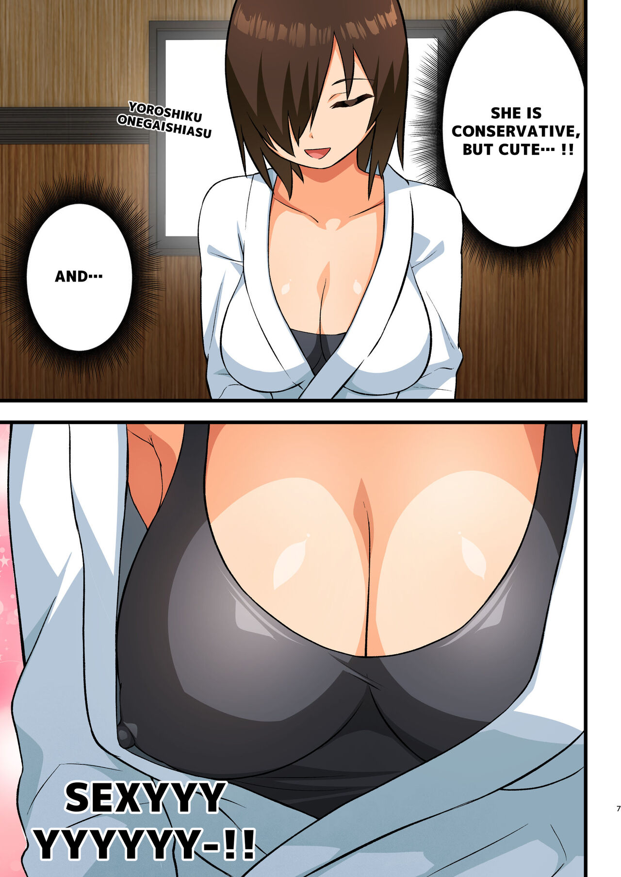 Tatakae! Yoshimura-san! 1 ~Otoko wa Full Bokki Oazuke NTR~ - FIGHT! YOSHIMURA-SAN! 1 - man with full erection on hold page 6