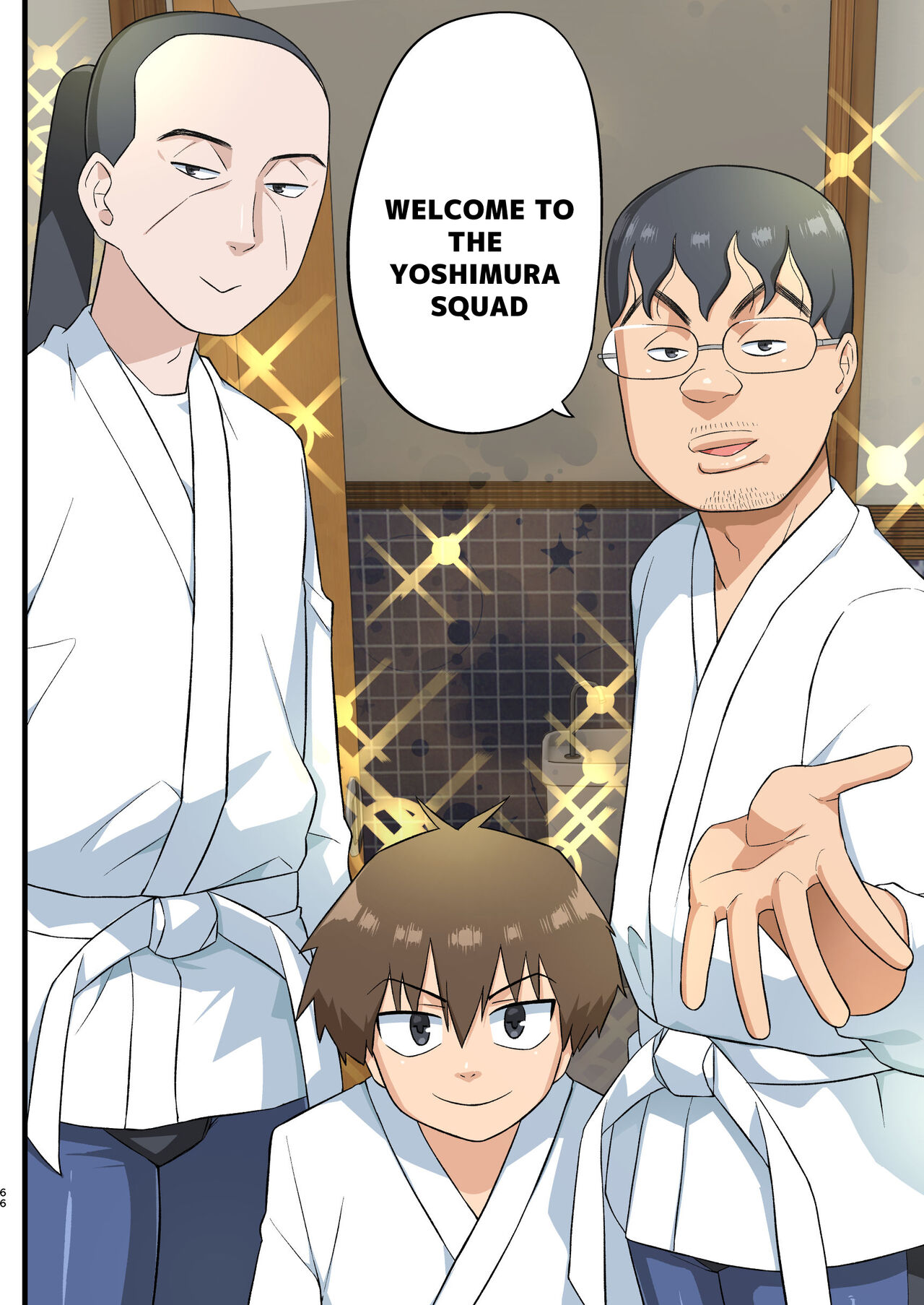 Tatakae! Yoshimura-san! 1 ~Otoko wa Full Bokki Oazuke NTR~ - FIGHT! YOSHIMURA-SAN! 1 - man with full erection on hold page 65
