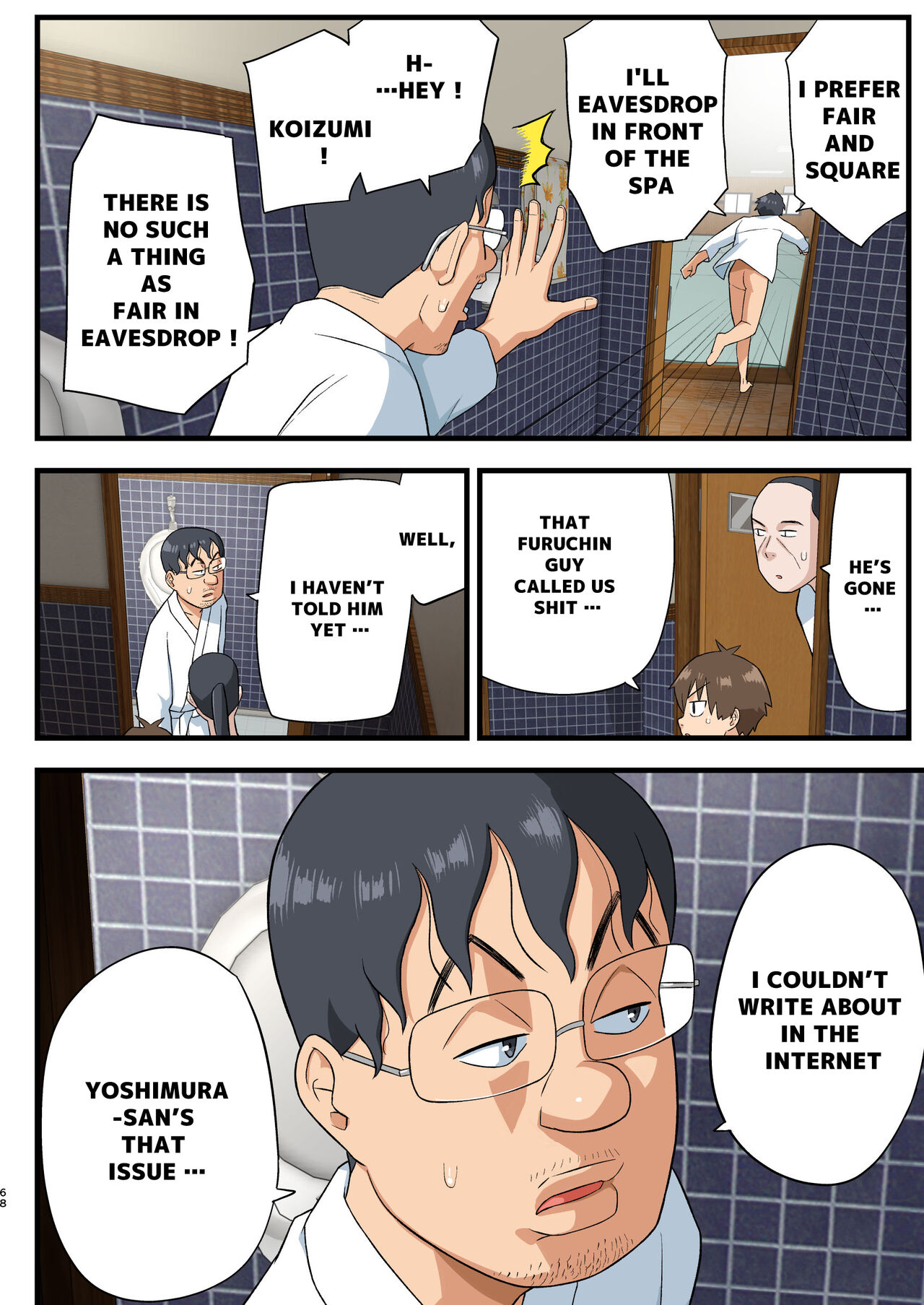 Tatakae! Yoshimura-san! 1 ~Otoko wa Full Bokki Oazuke NTR~ - FIGHT! YOSHIMURA-SAN! 1 - man with full erection on hold page 67
