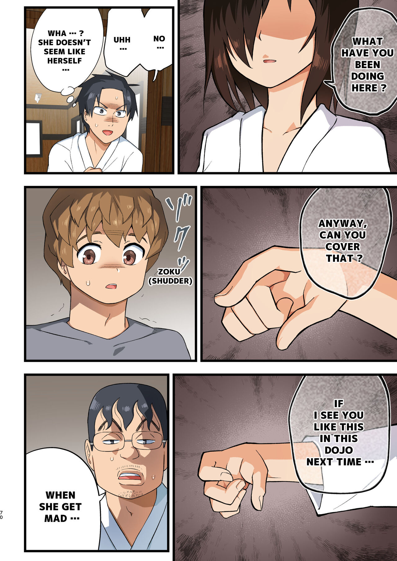 Tatakae! Yoshimura-san! 1 ~Otoko wa Full Bokki Oazuke NTR~ - FIGHT! YOSHIMURA-SAN! 1 - man with full erection on hold page 69