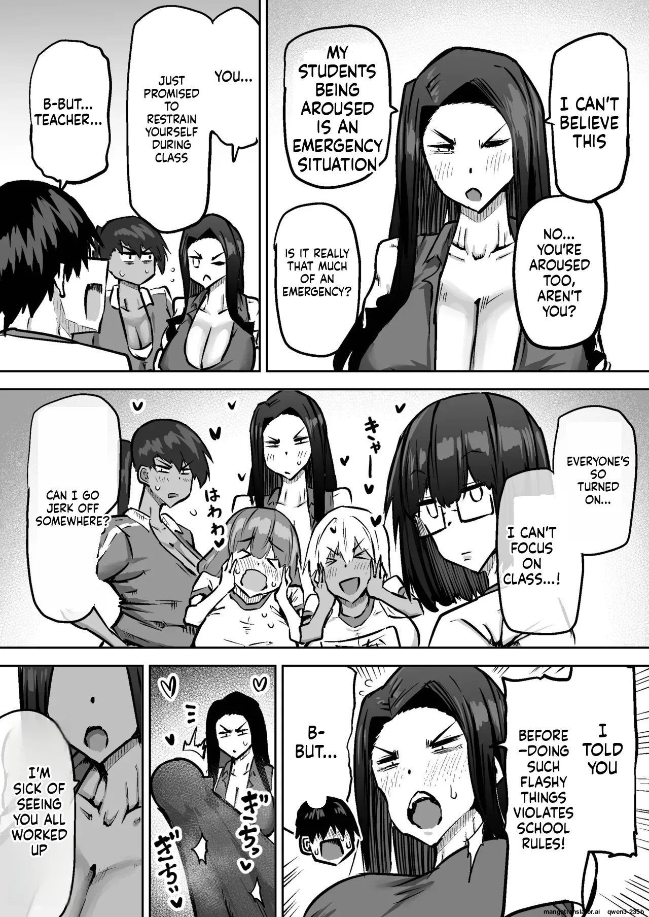 Teacher. Everyone's jerking off way too much and I can't concentrate on class. Can I get someone to jerk me off and make me cum? page 497