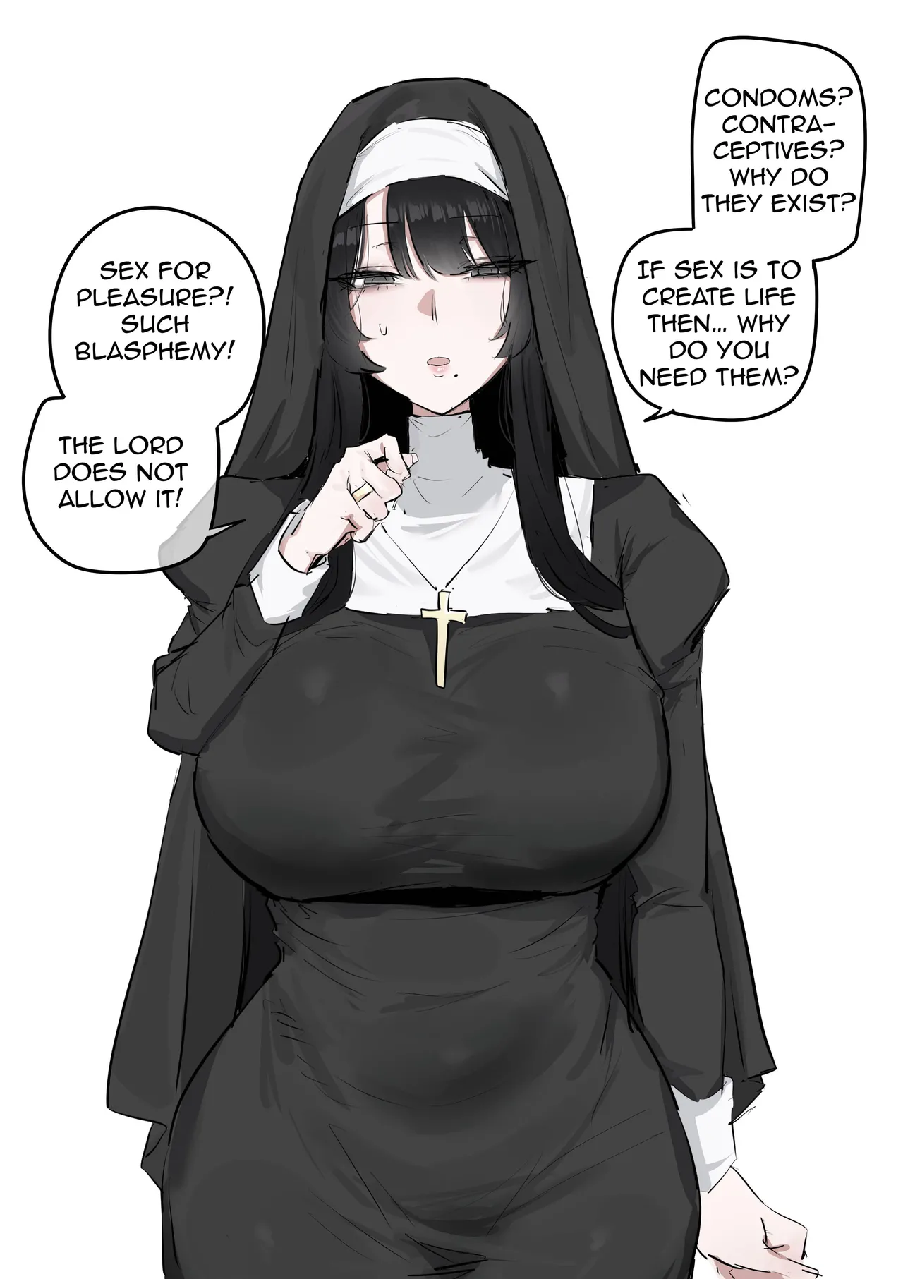 Teaching a devoted nun sex education using my dick page 2
