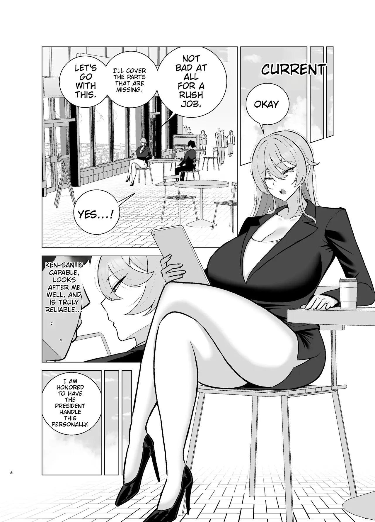 That abrasive senior colleague—a 29-year-old hag who’s always got a scowl on her face—turns into a total nympho when she’s drunk. page 7