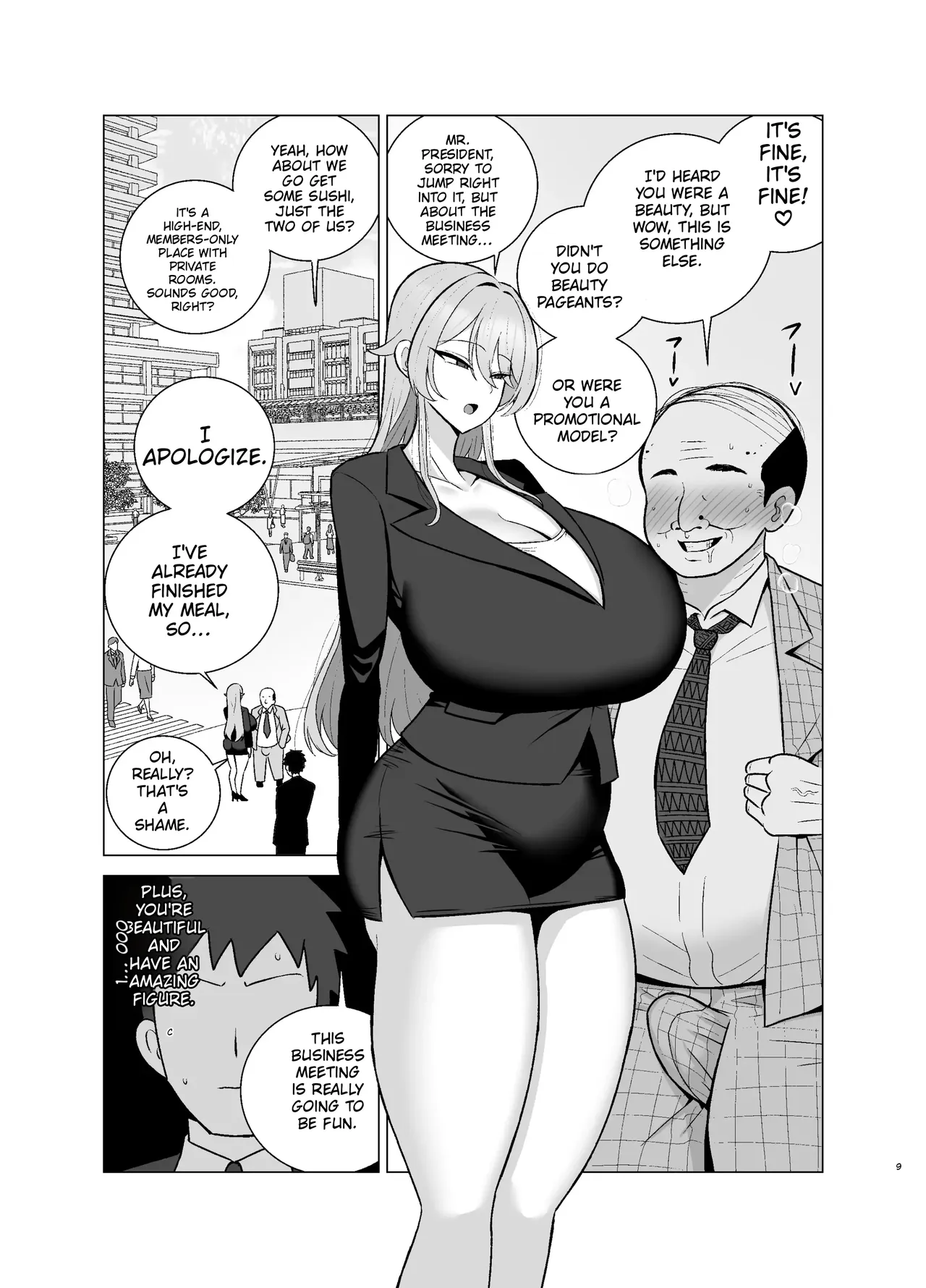 That abrasive senior colleague—a 29-year-old hag who’s always got a scowl on her face—turns into a total nympho when she’s drunk. page 8