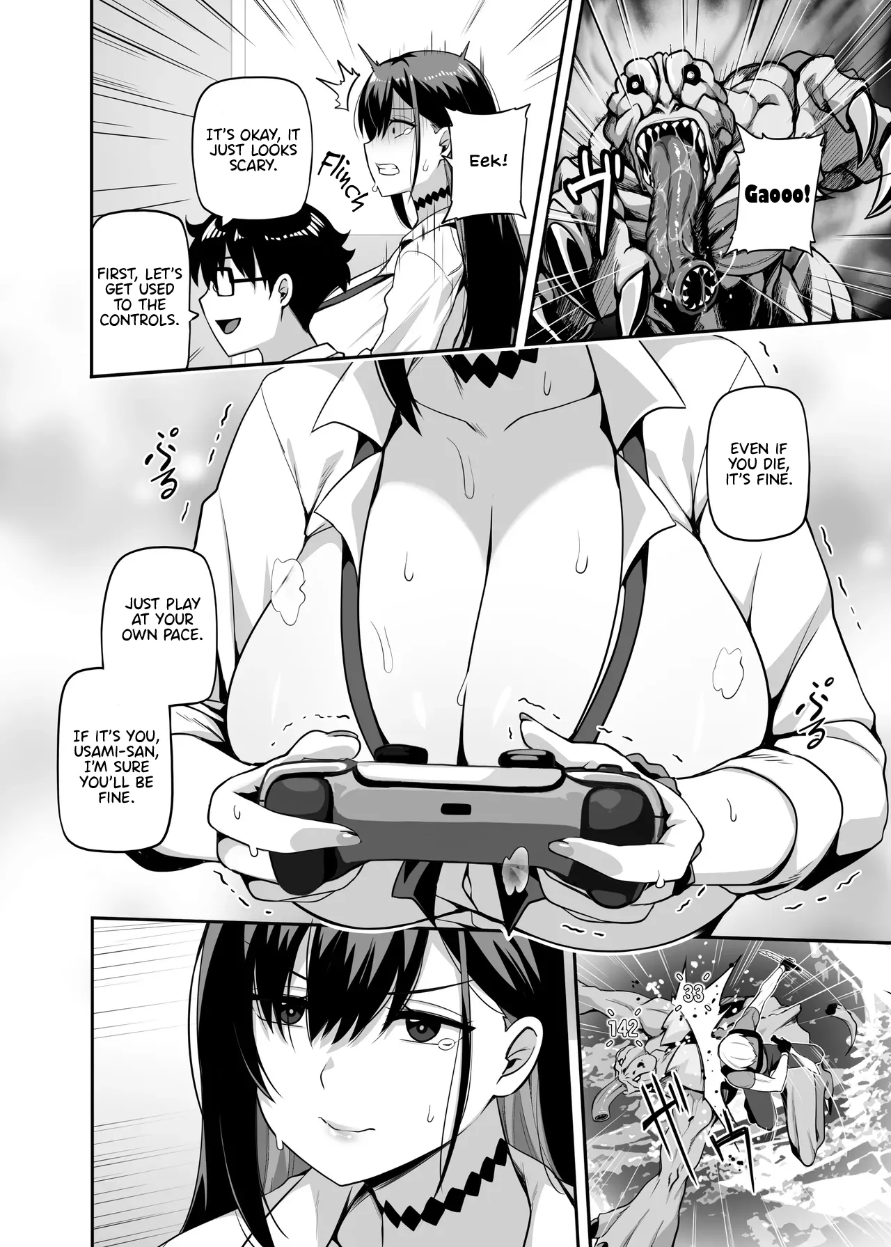 That time Gal from my class came over and we tried out A Hunting Game together. page 7