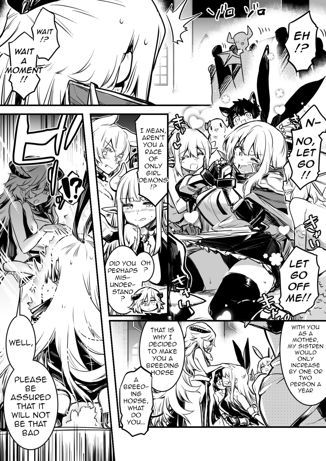 The Bewildered Adventurer-chan is Caught and Reverse-Raped as the Penis She Grew Gets Aroused by the Female Demons page 2