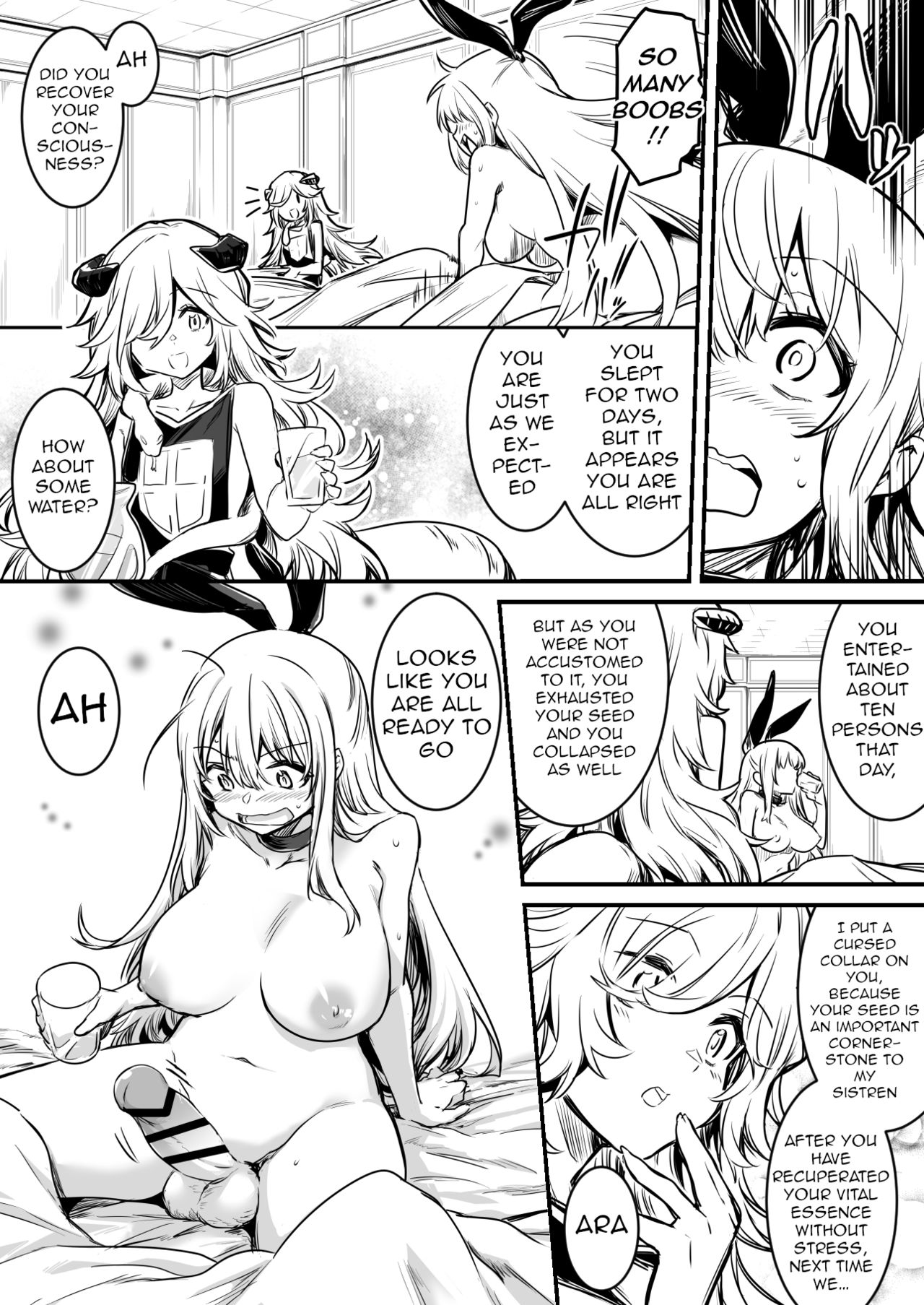 The Bewildered Adventurer-chan is Caught and Reverse-Raped as the Penis She Grew Gets Aroused by the Female Demons page 7