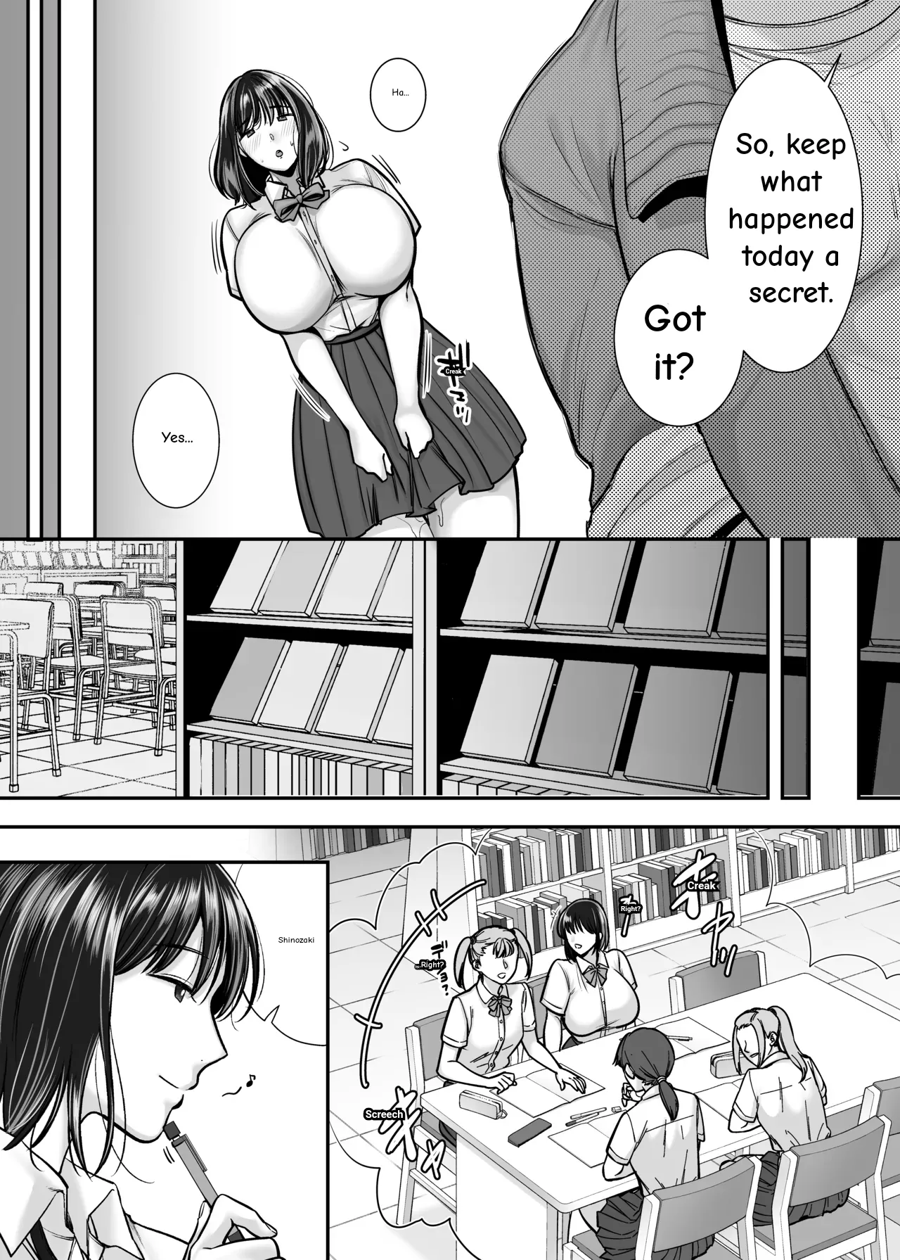 The Busty Literature Girl In Hiding Immoral Lessons in the Library page 13