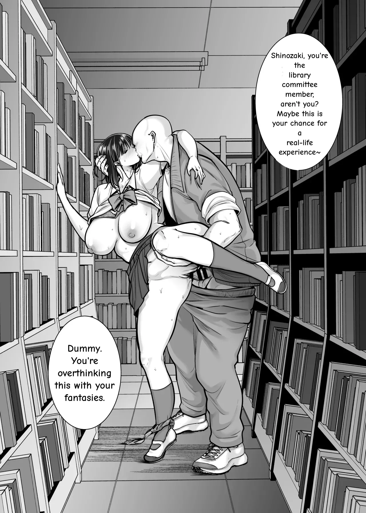 The Busty Literature Girl In Hiding Immoral Lessons in the Library page 42